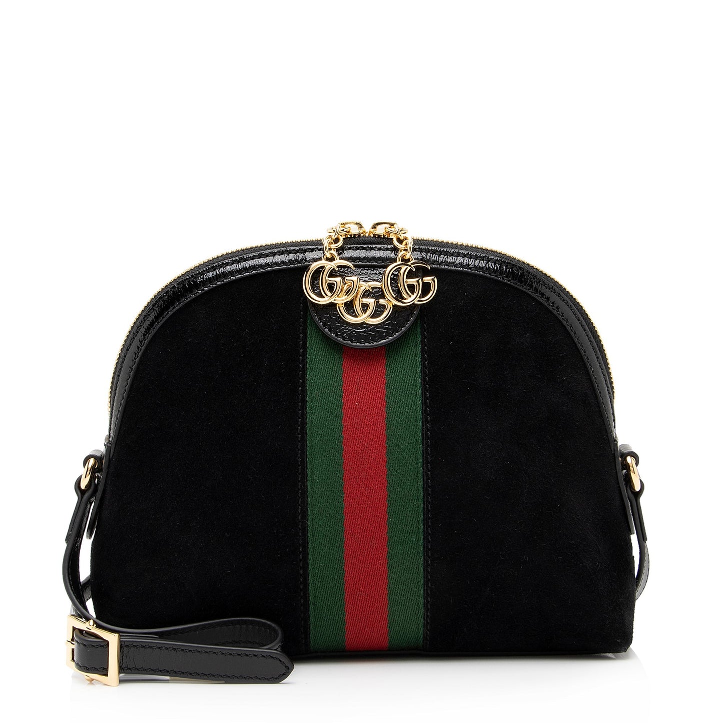 Gucci Ophidia Dome SHF Leather Suede Nylon Patent Crossbody Bag