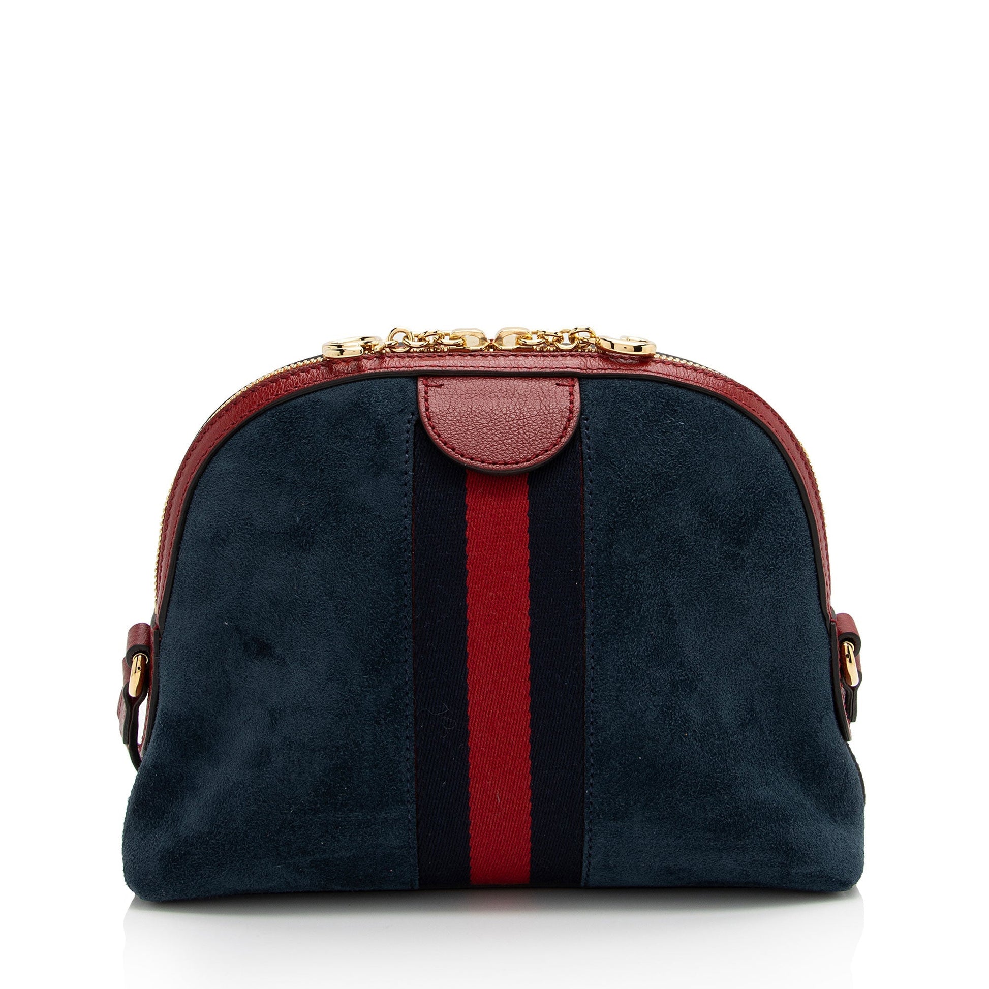 Gucci Ophidia Dome SHF-ZDZ4UX Leather Suede Nylon Blue Crossbody Bag