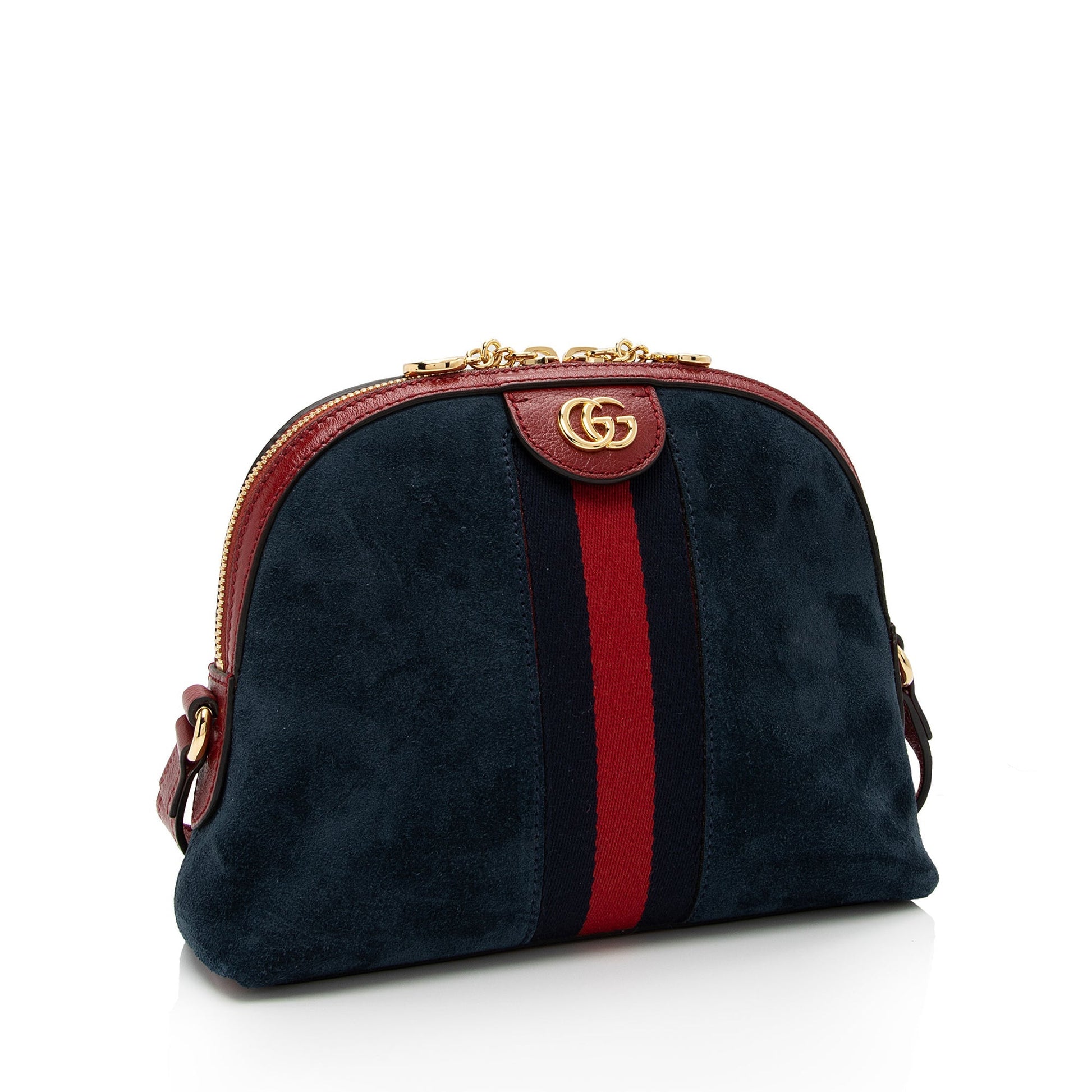 Gucci Ophidia Dome SHF-ZDZ4UX Leather Suede Nylon Blue Crossbody Bag
