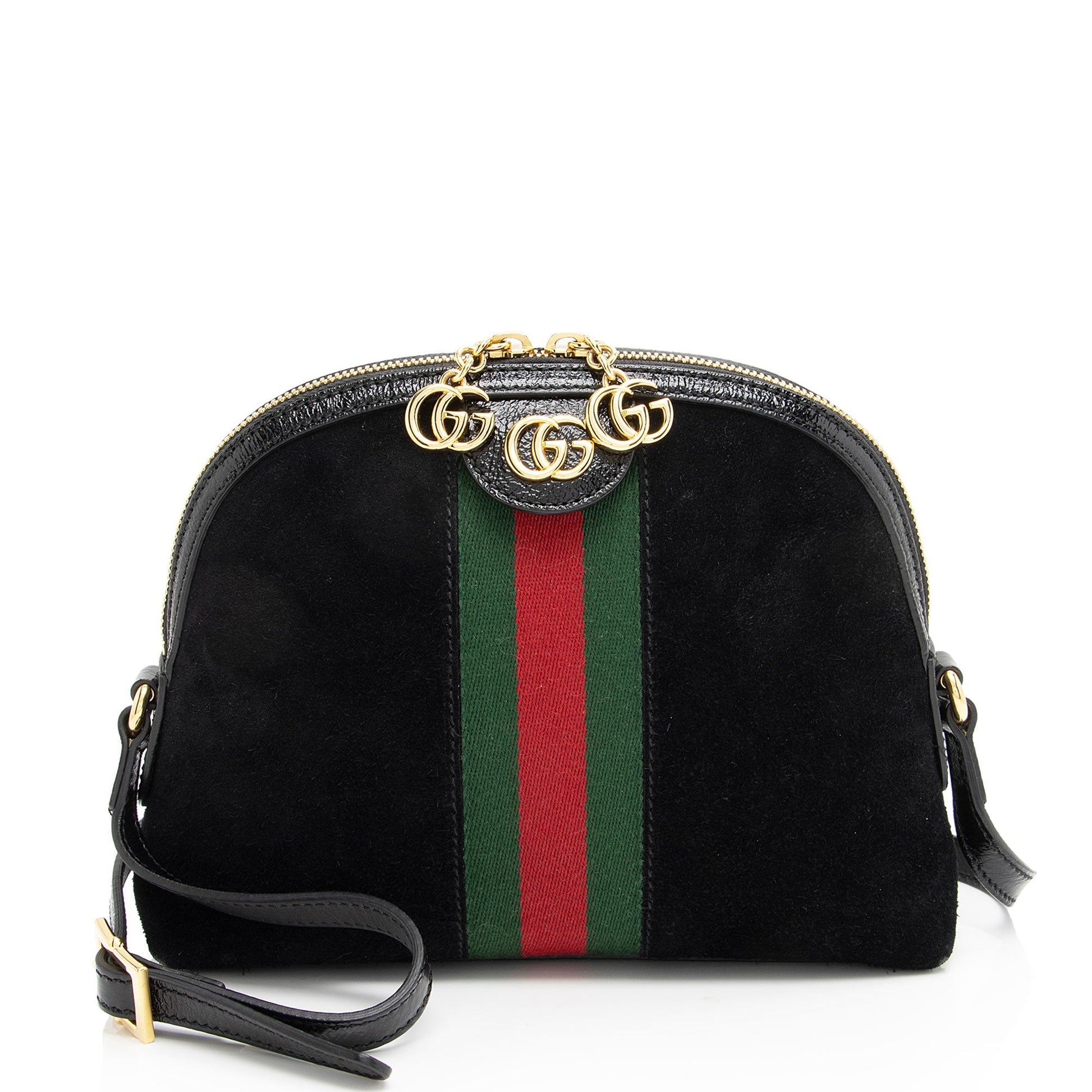 Gucci Ophidia Dome SHF-CFe9gy Leather Suede Nylon Patent Crossbody Bag