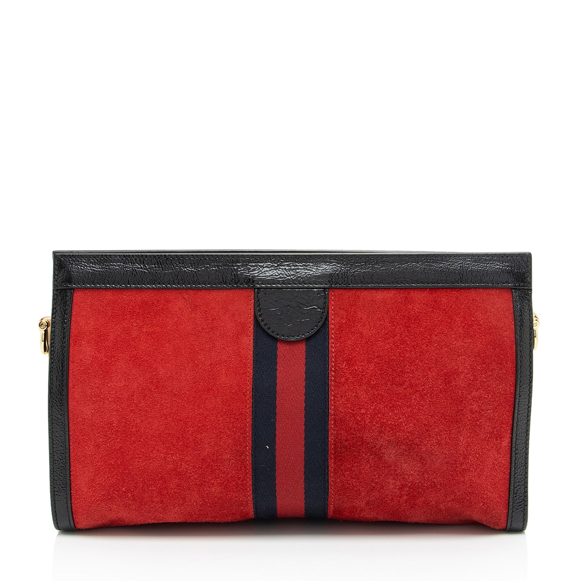 Gucci Ophidia SHF-HxLkSO Leather Suede Nylon Black Shoulder Bag