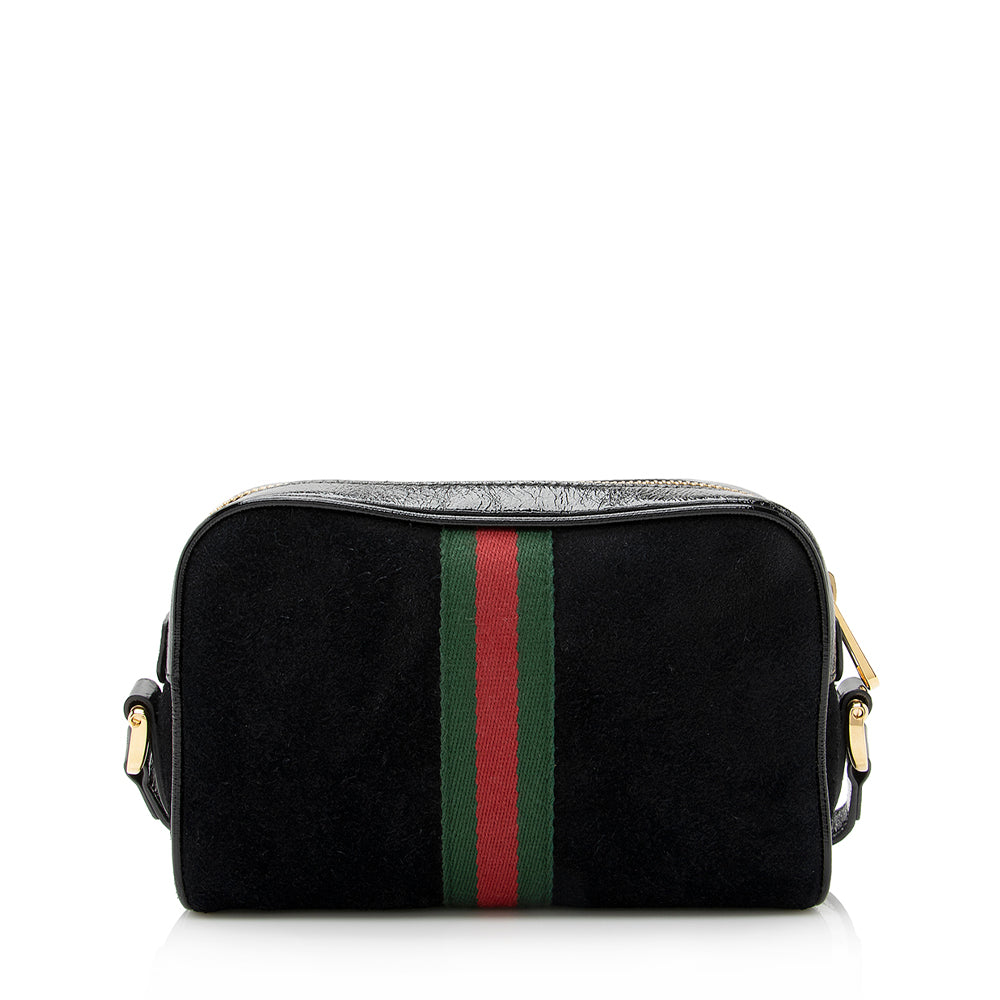 Gucci Ophidia SHF Leather Suede Nylon Patent Crossbody Bag