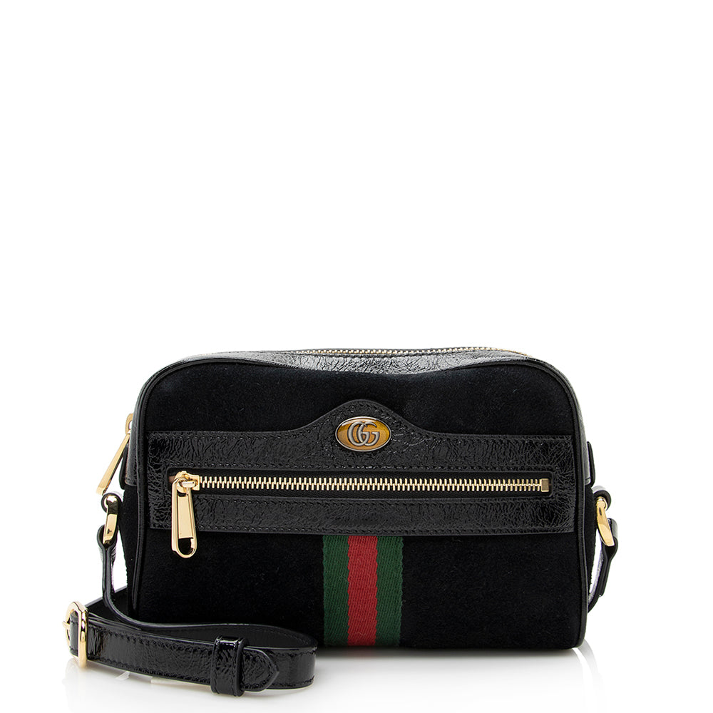Gucci Ophidia SHF Leather Suede Nylon Patent Crossbody Bag