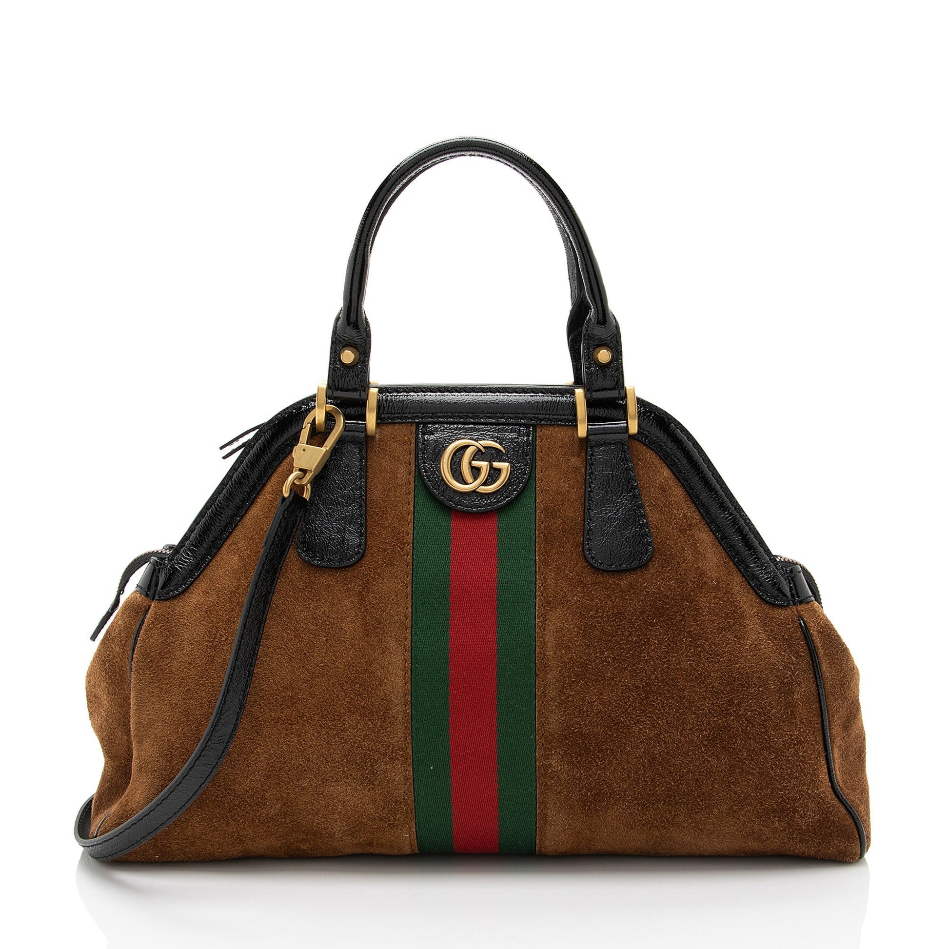 Gucci Ophidia Rebelle SHF-ya0JMa Leather Suede Nylon Patent Satchel Bag