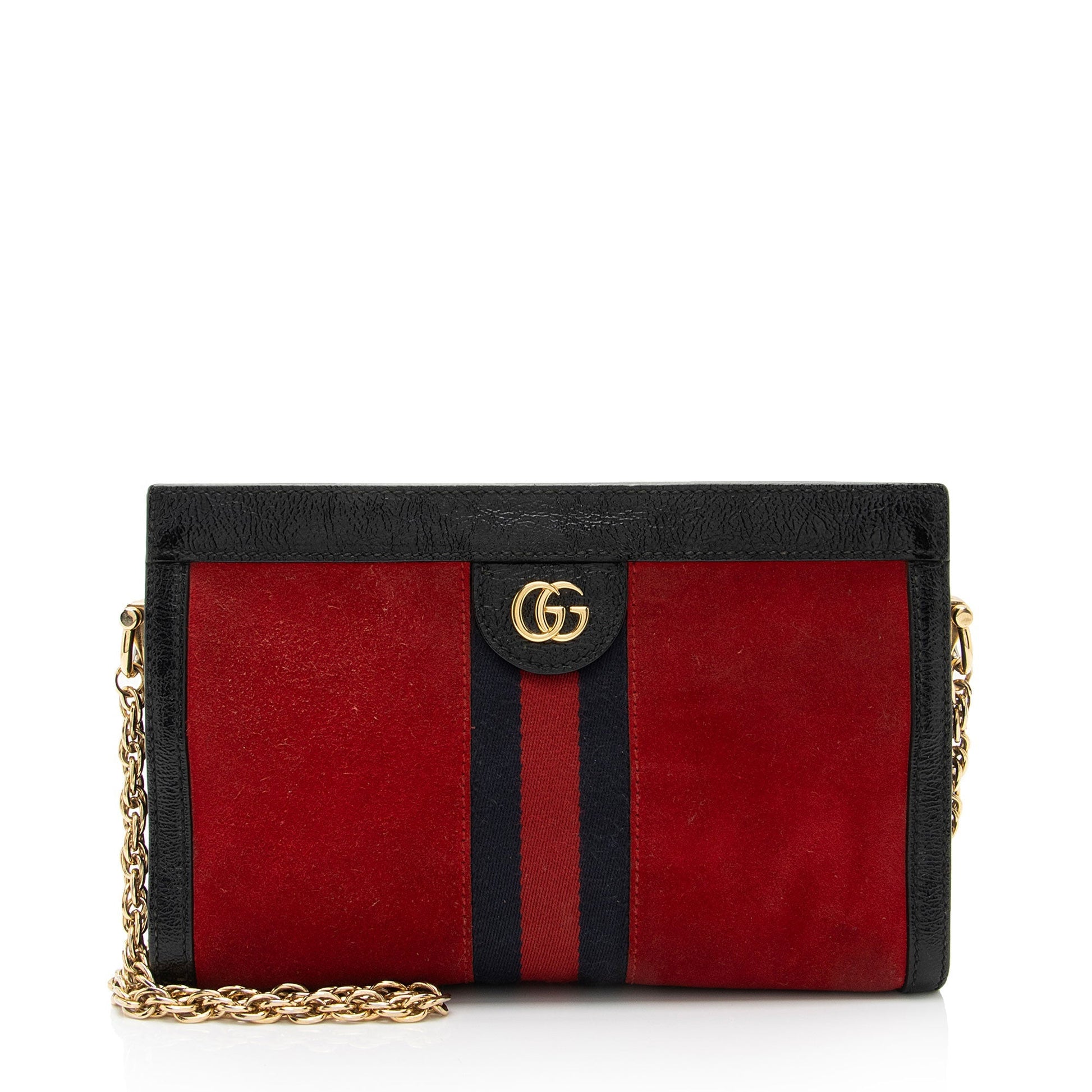 Gucci Ophidia SHF-BWJZkP Leather Suede Nylon Black Shoulder Bag