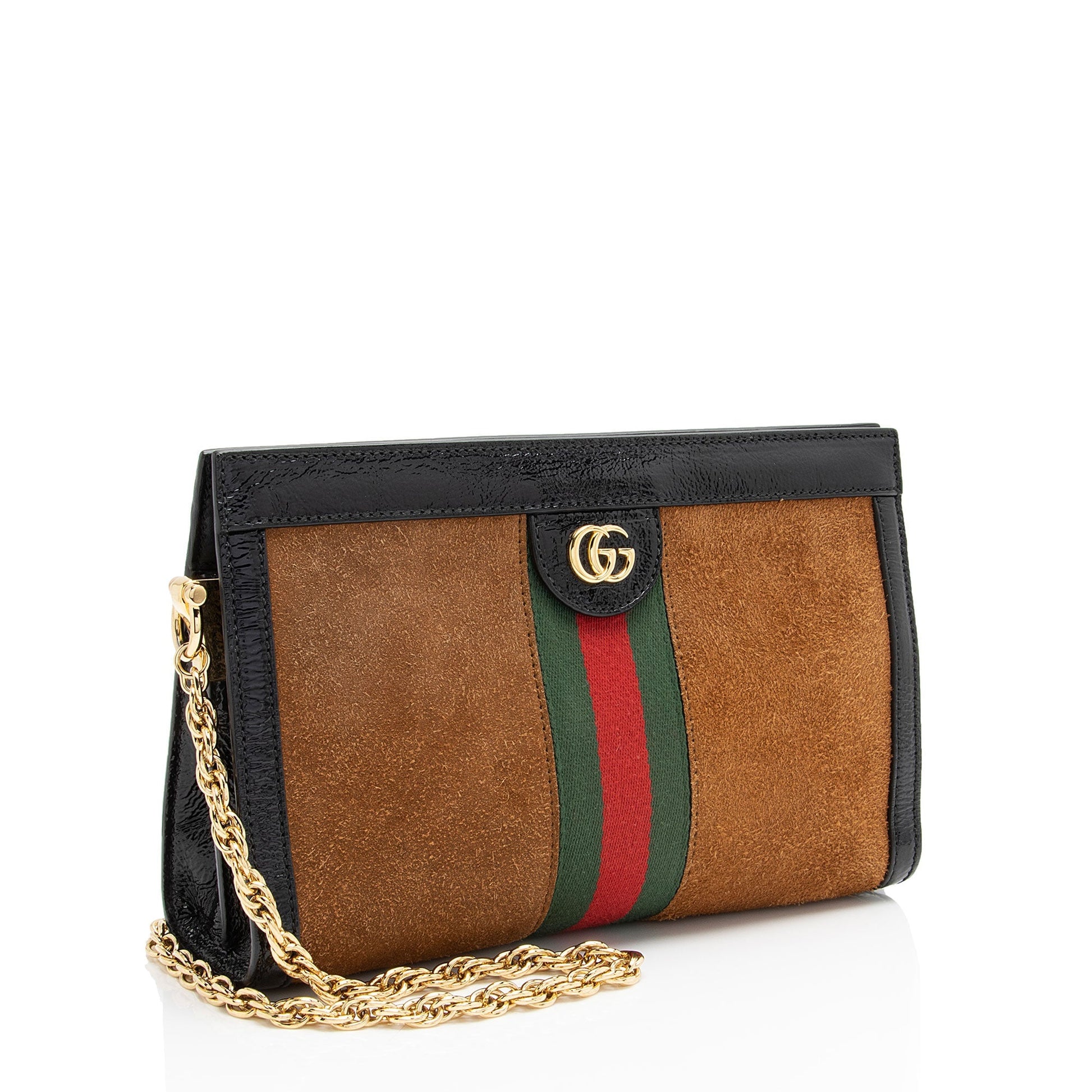 Gucci Ophidia SHF-1rb87i Leather Suede Nylon Patent Shoulder Bag