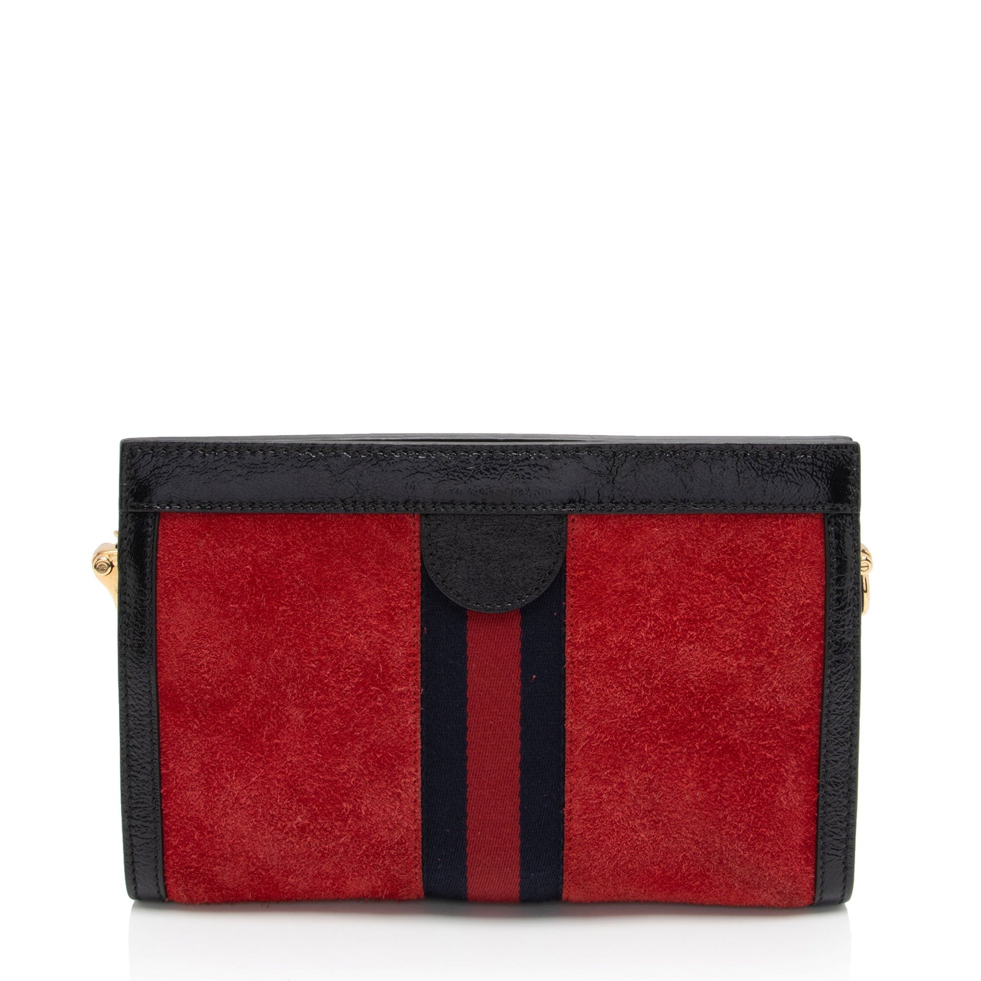 Gucci Ophidia Chain SHF-Pfwf9m Leather Suede Nylon Black Shoulder Bag