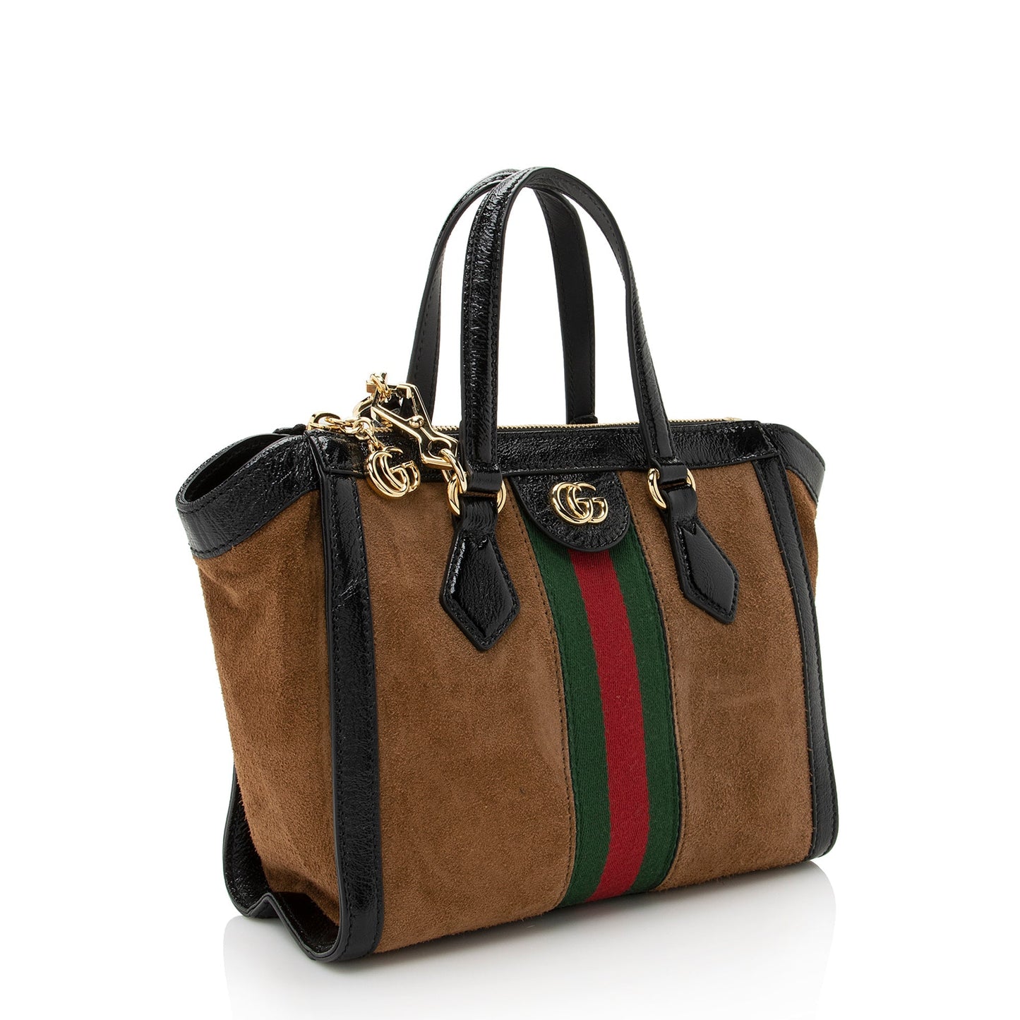 Gucci Ophidia SHF Leather Suede Nylon Patent Tote Bag