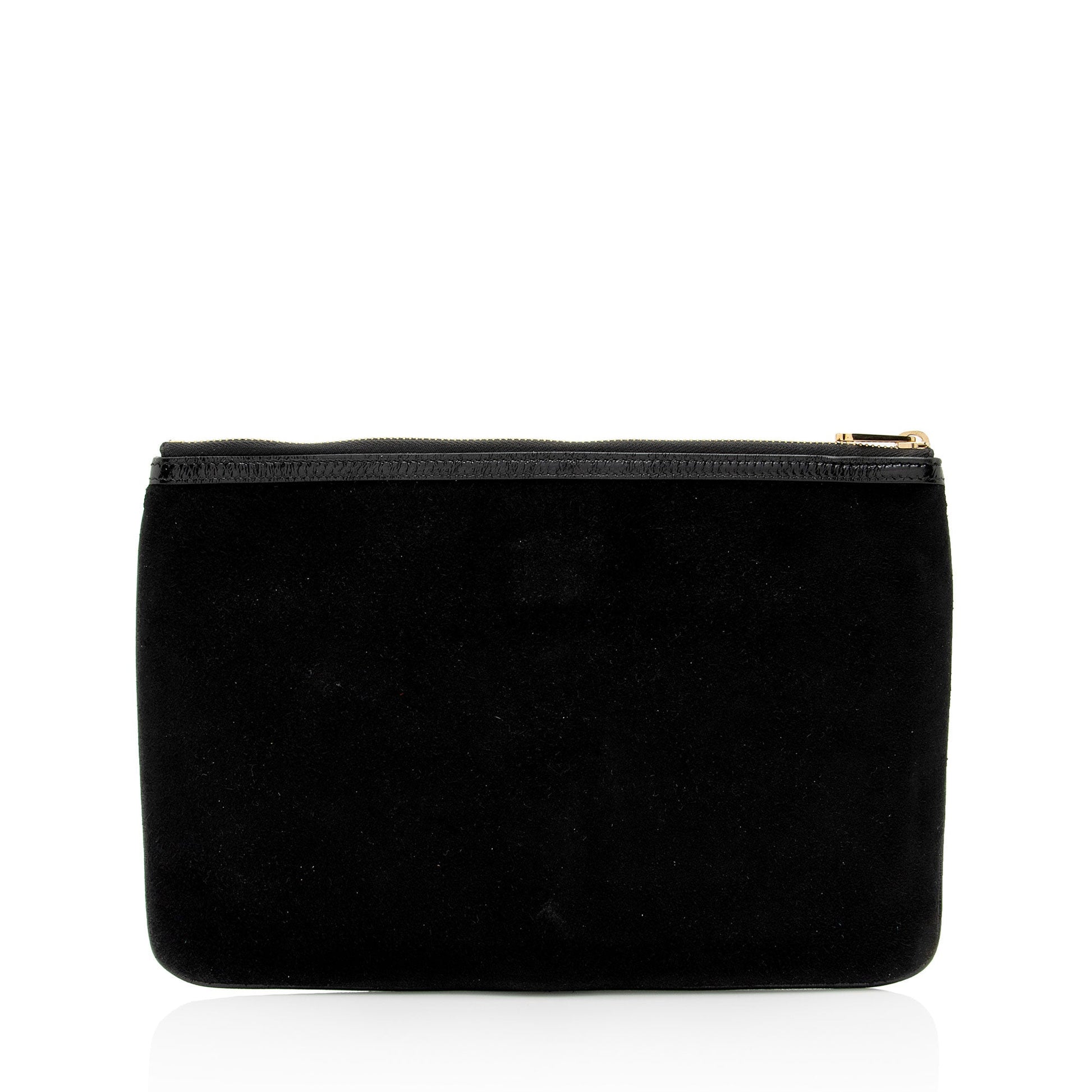 Gucci Ophidia Zip Pouch SHF-6RTERn Leather Suede Nylon Patent Clutch Bag