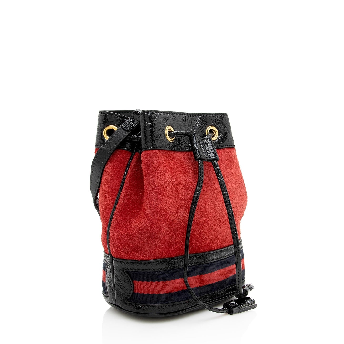 Gucci Ophidia Bucket SHF Leather Suede Nylon Patent Crossbody Bag