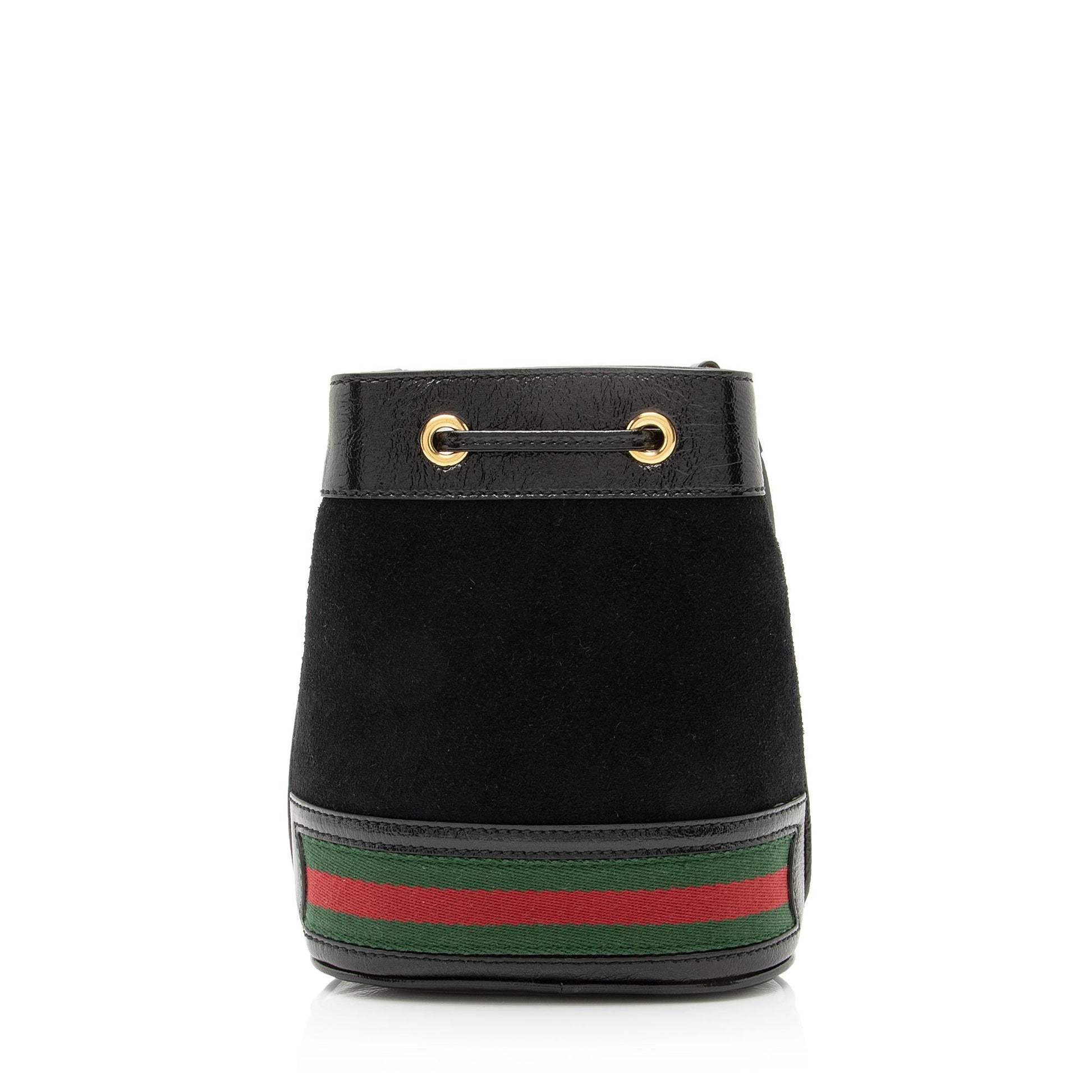 Gucci Ophidia Bucket SHF Leather Suede Nylon Patent Crossbody Bag Bag Shf