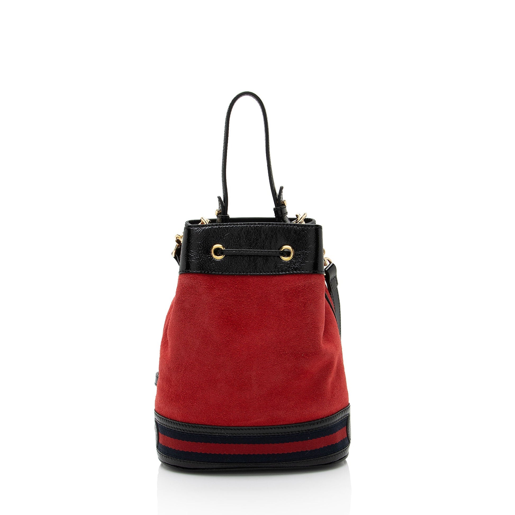Gucci Ophidia Bucket Leather Suede Nylon Patent Crossbody Bag
