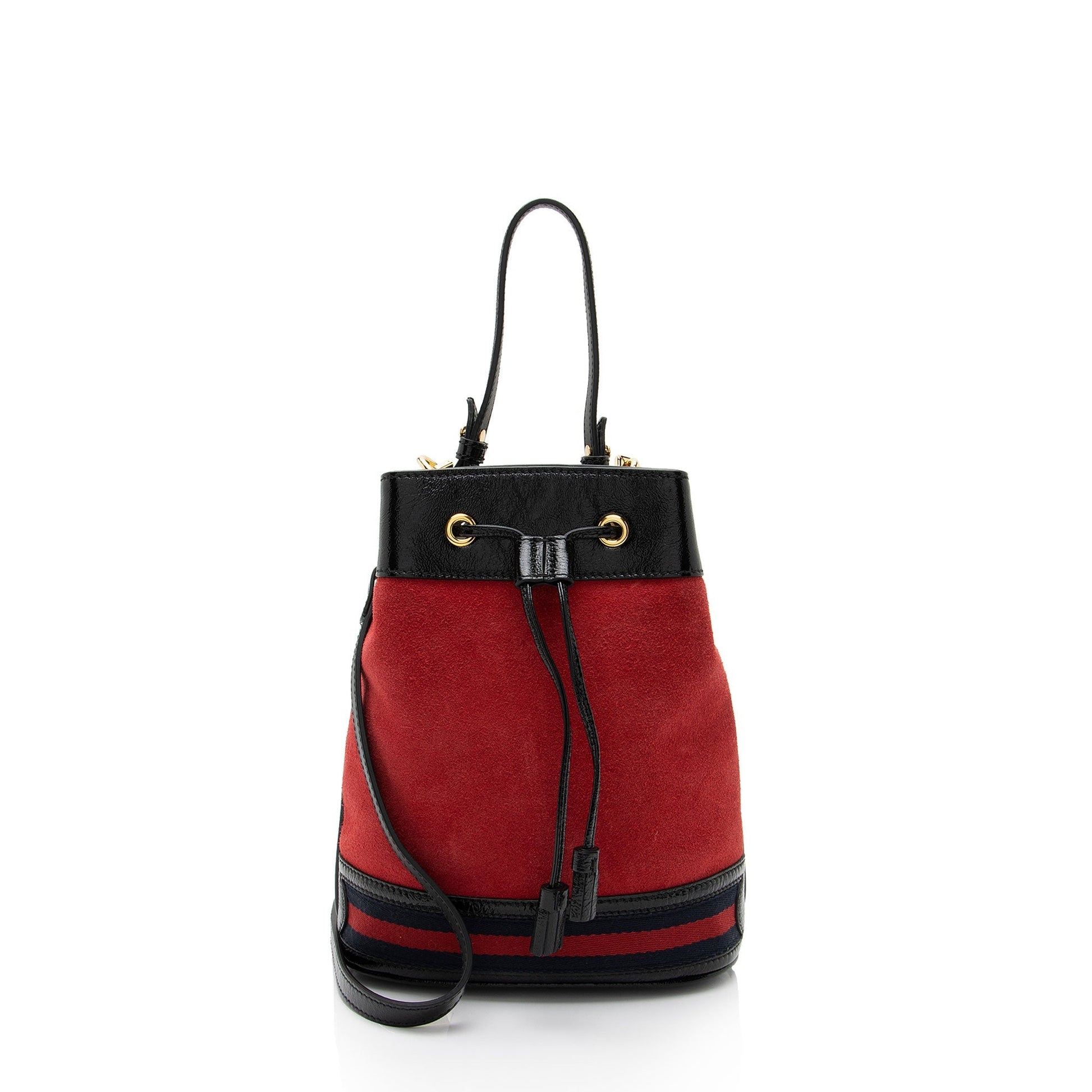 Gucci Ophidia Bucket Leather Suede Nylon Patent Crossbody Bag