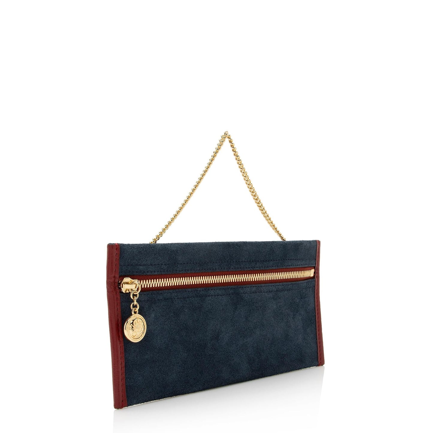 Gucci Pochette SHF Leather Suede Blue Red Clutch Bag