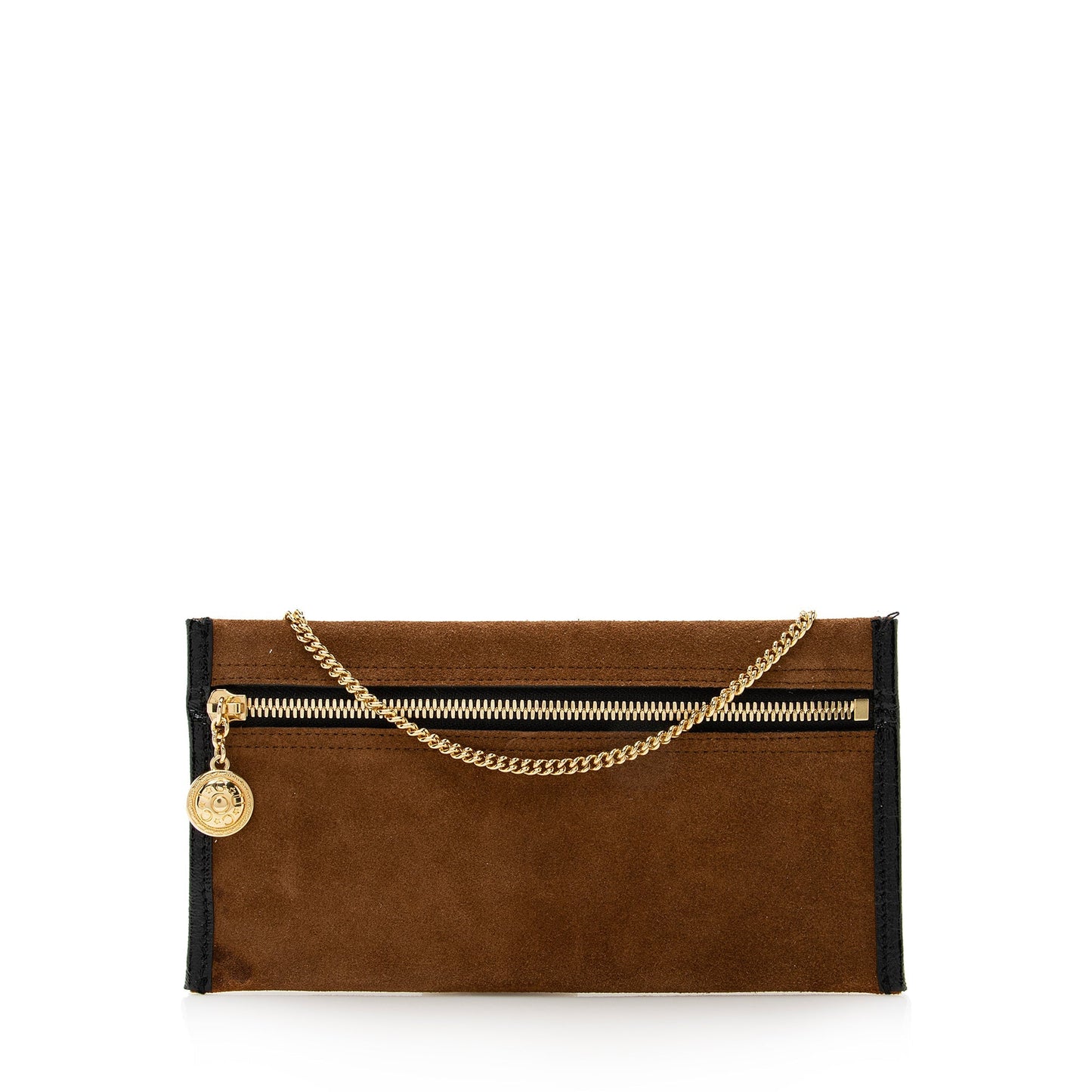 Gucci Pochette SHF Leather Suede Patent Black Clutch Bag