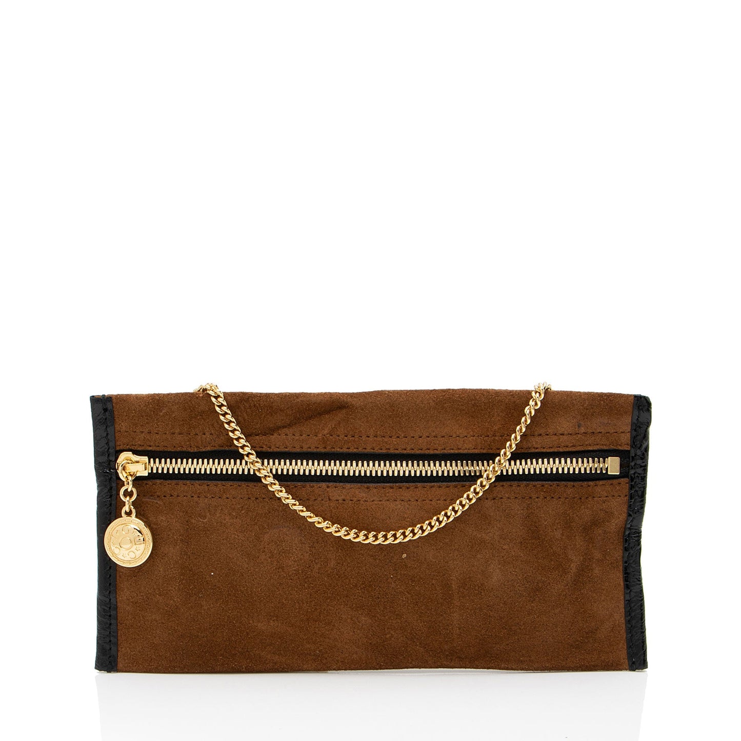 Gucci Pochette SHF-EPOUz5 Leather Suede Patent Black Clutch Bag