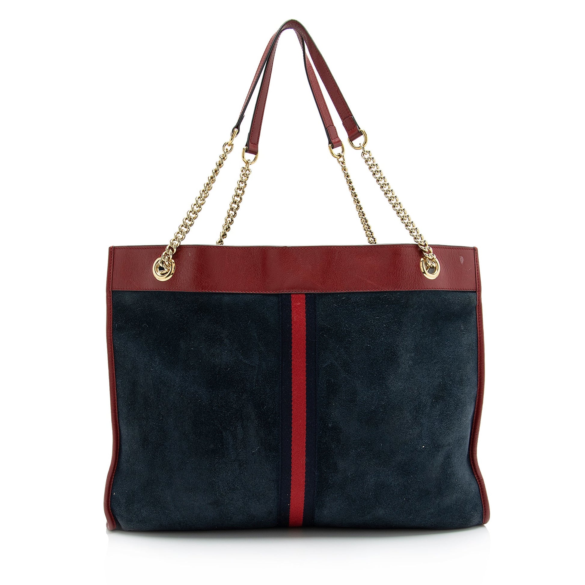 Gucci Rajah SHF Leather Suede Nylon Blue Tote Bag Tote Shf