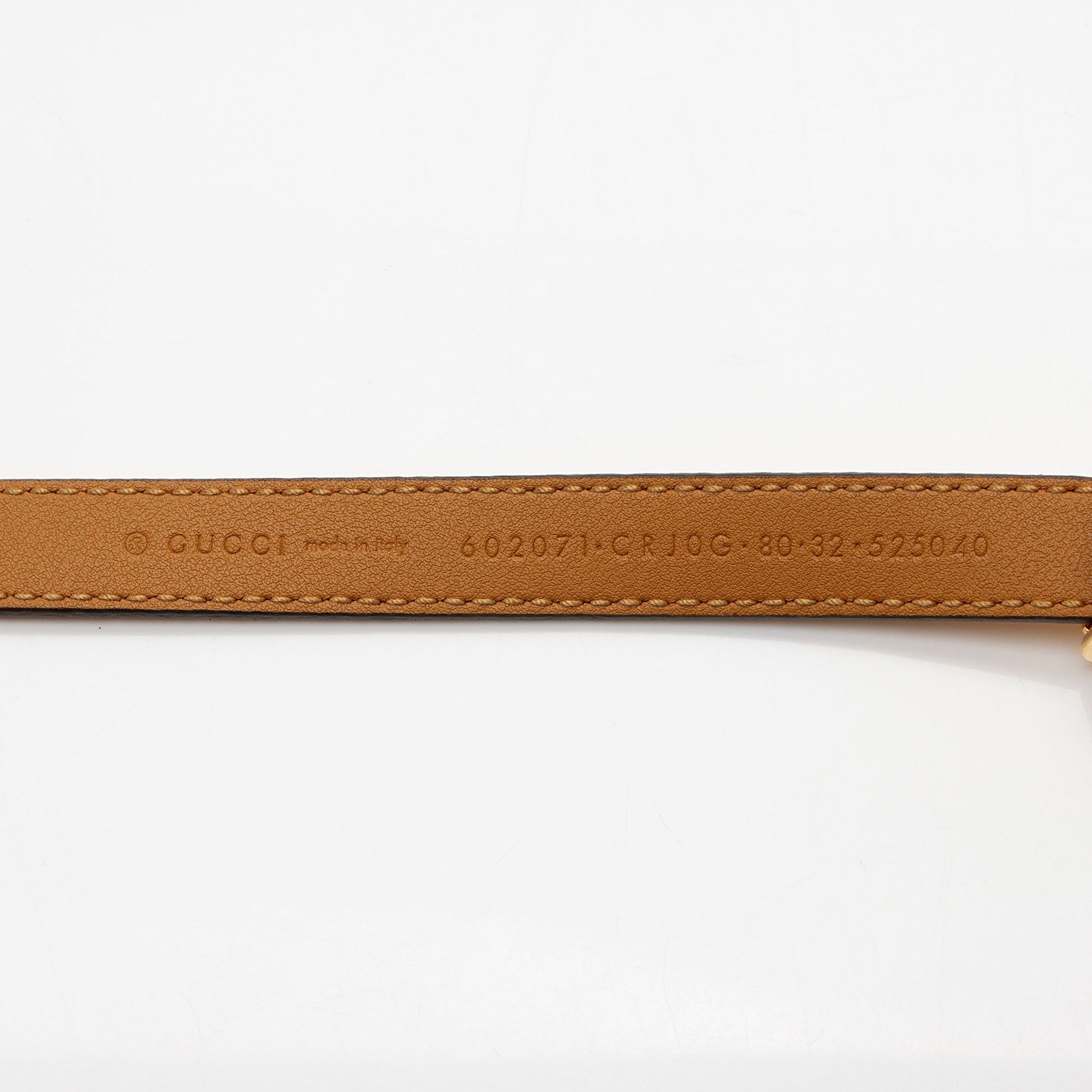 Gucci Torchon GG Skinny Belt - Leather Suede Brown Gold Accessory Shf Mlhmgz