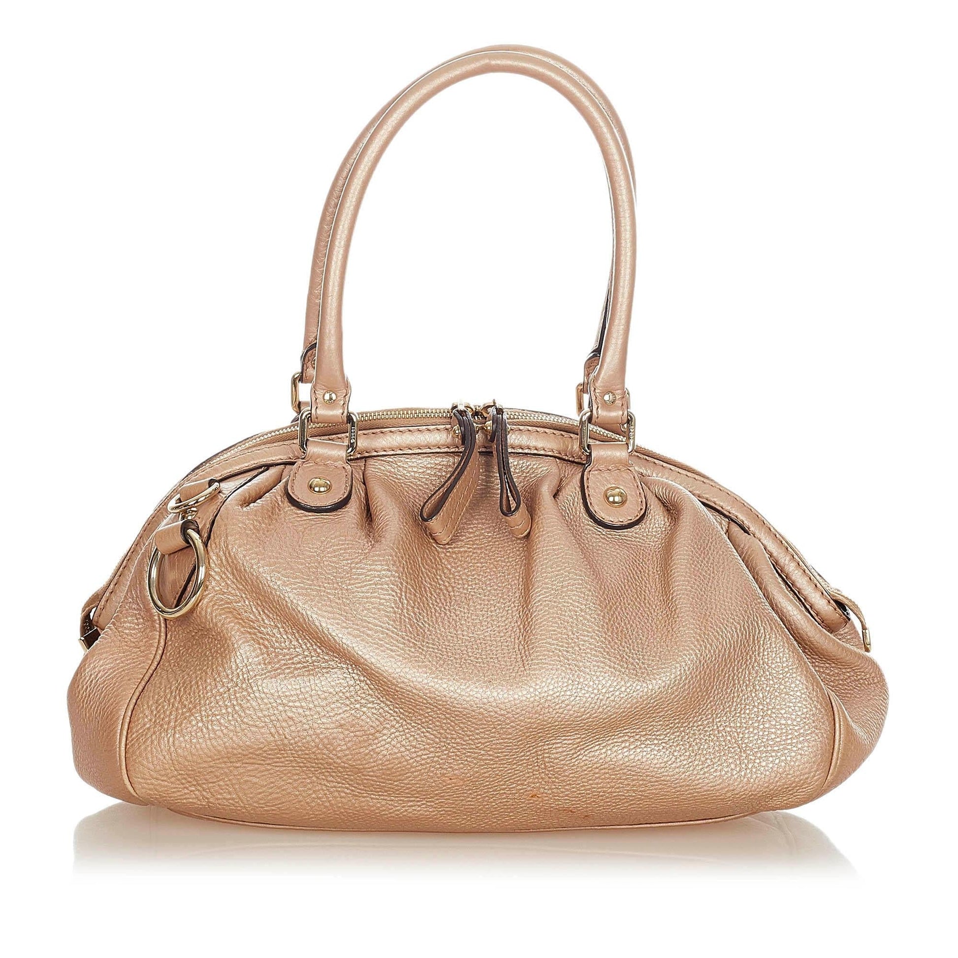 Gucci Sukey SHG Leather Calf Brown Satchel Bag 3