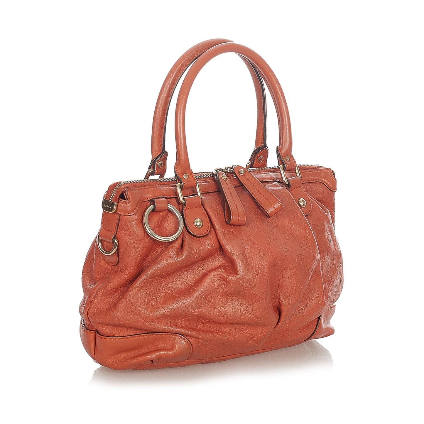 Gucci Sukey SHG Leather Calf Orange Satchel Bag