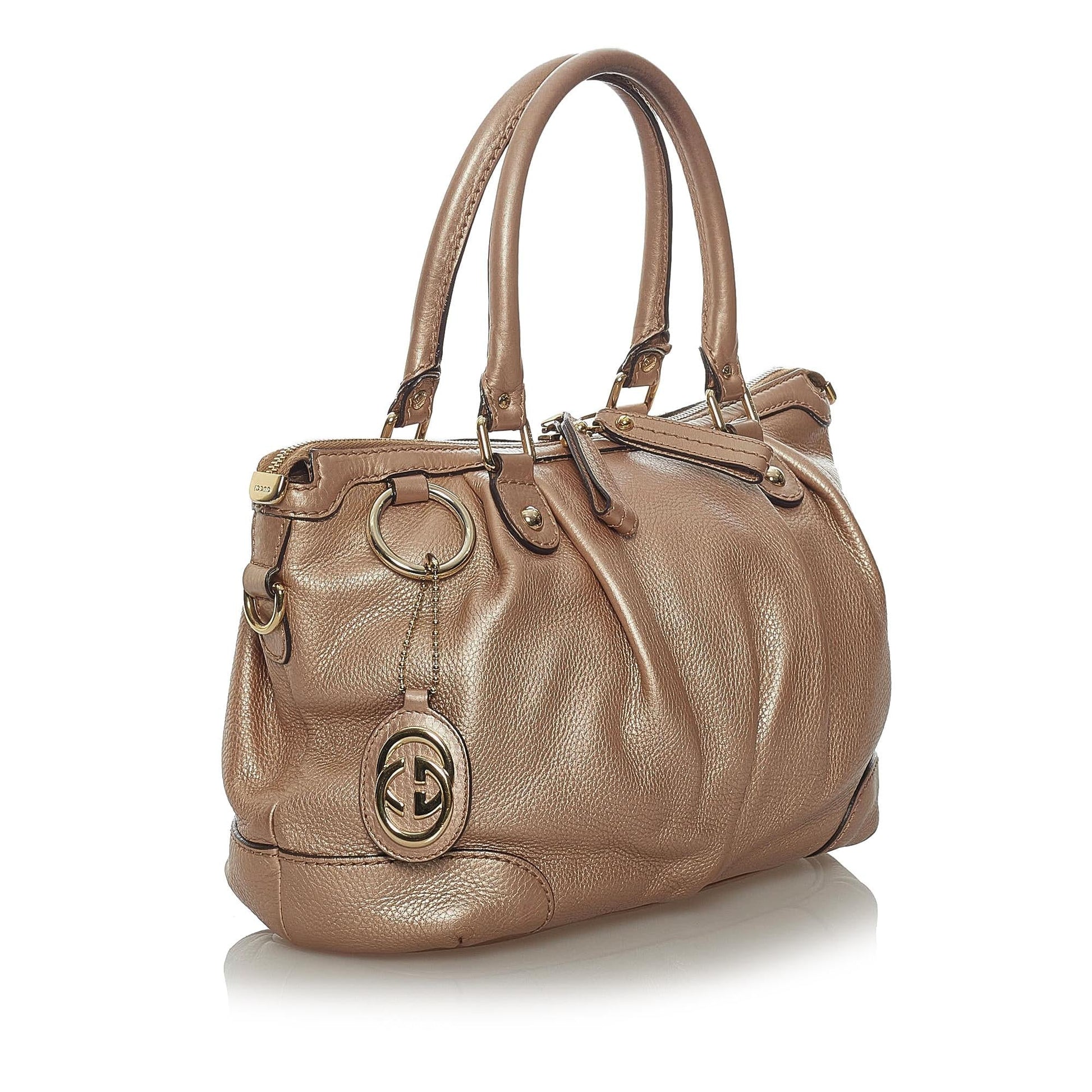 Gucci Sukey SHG Leather Calf Brown Satchel Bag