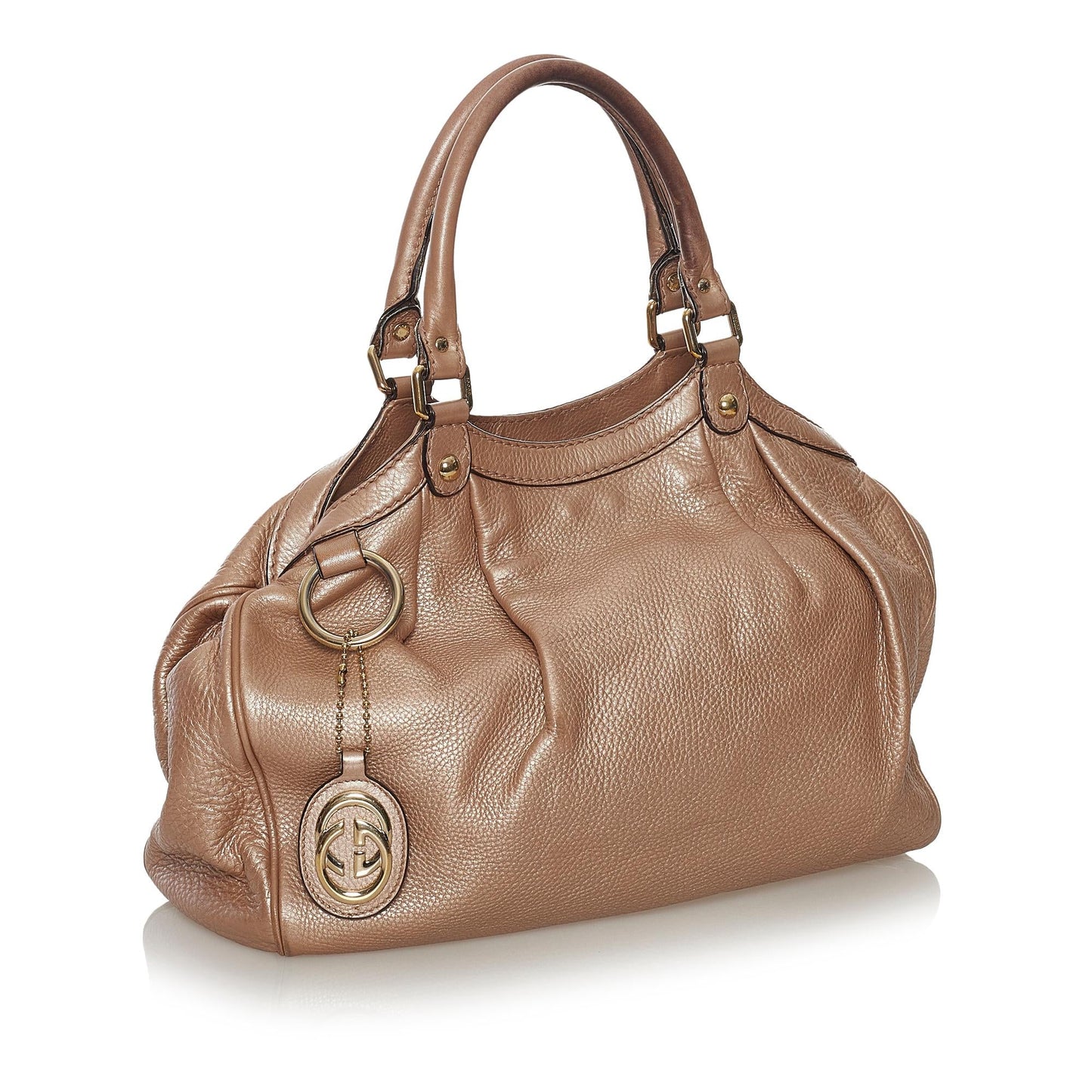 Gucci Sukey SHG Leather Calf Brown Tote Bag