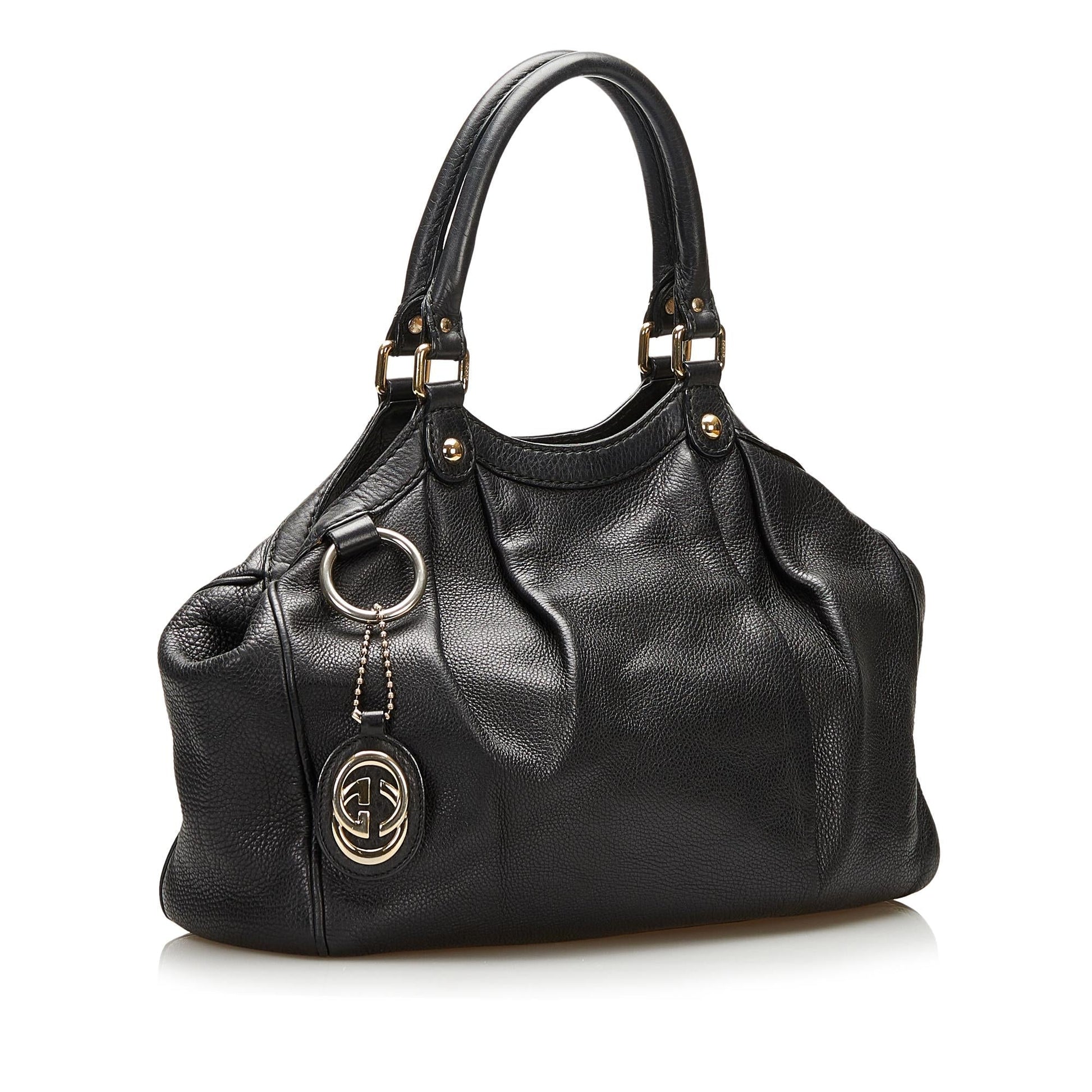 Gucci Sukey SHG Leather Calf Black Tote Bag