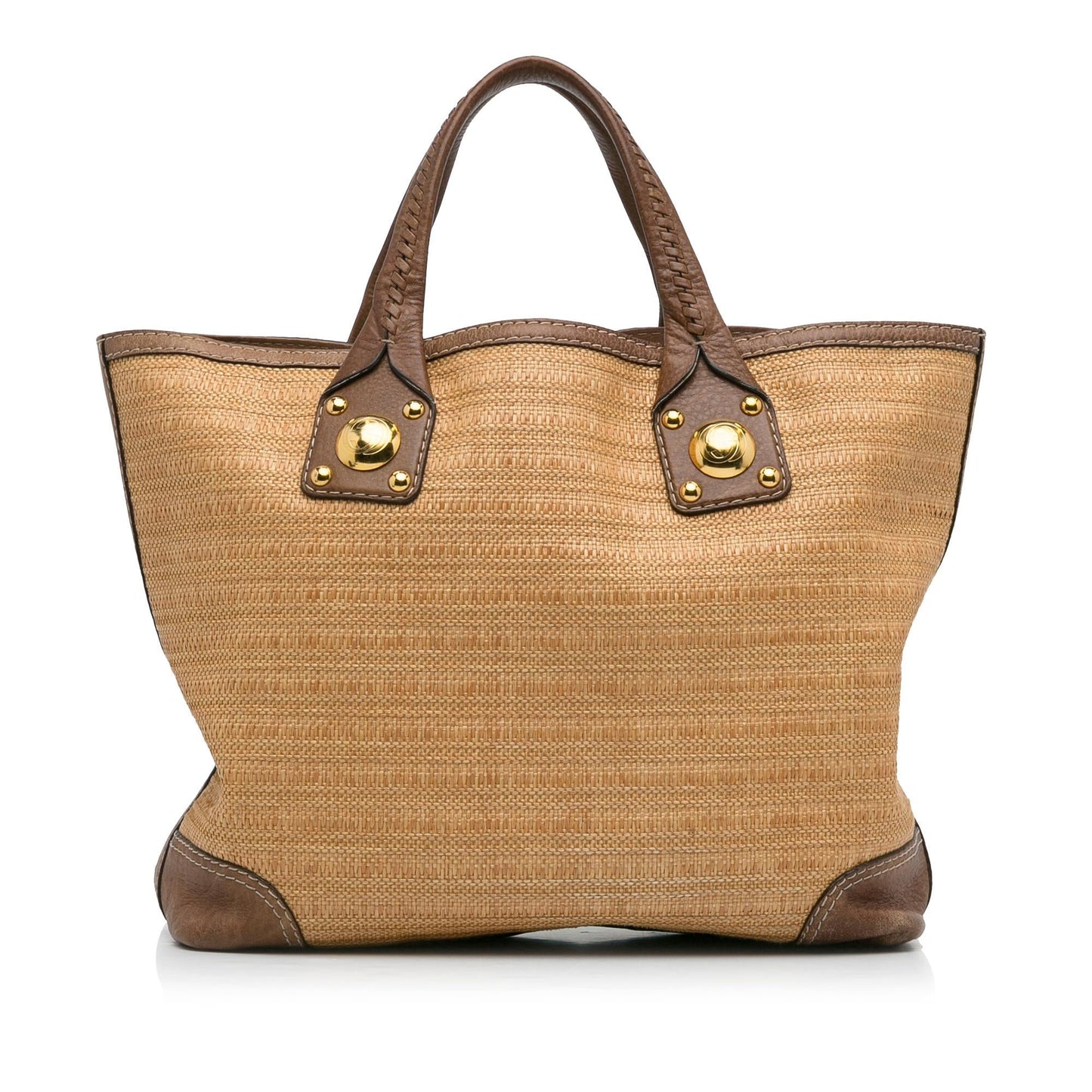 Gucci Sunset Straw SHG-fPDmkH Brown Tote Bag