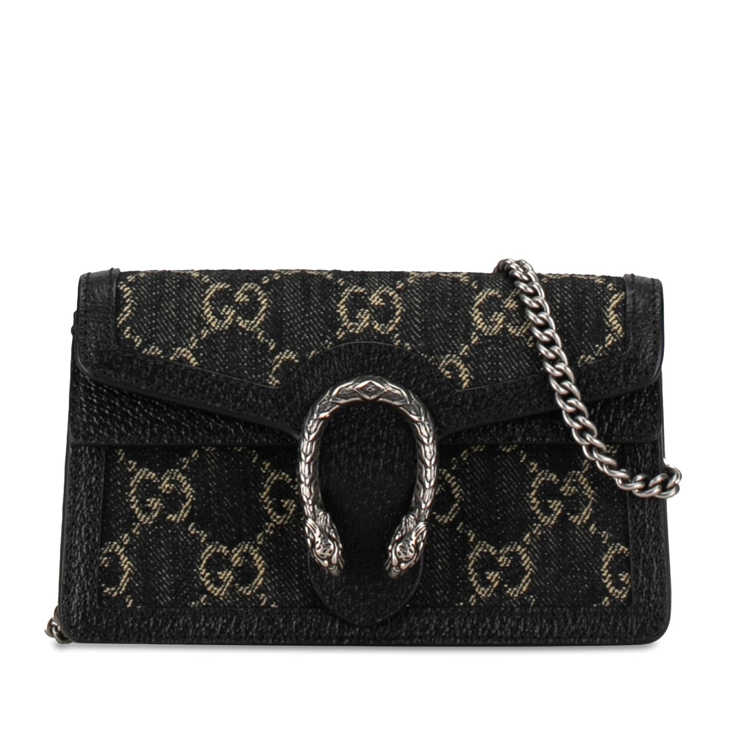 Gucci Super GG Dionysus SHG-GoqPL0 Denim Calf Black Mini Crossbody Bag