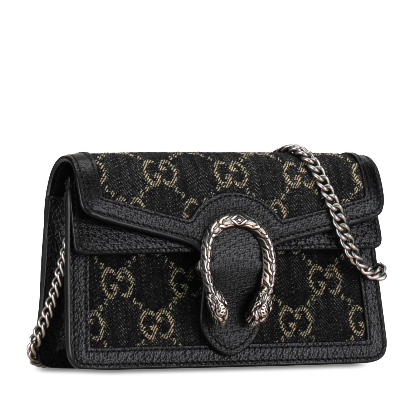 Gucci Super GG Dionysus SHG-GoqPL0 Denim Calf Black Mini Crossbody Bag