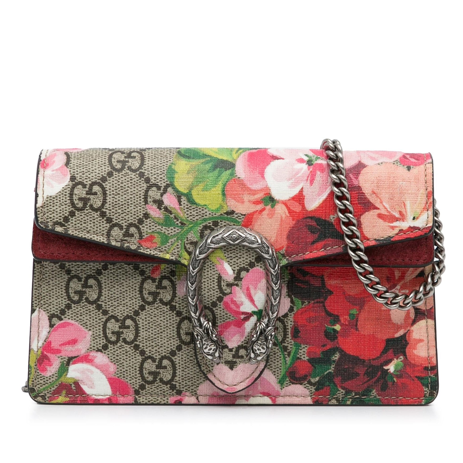 Gucci Super GG Supreme Blooms Dionysus Canvas Brown Mini Crossbody Bag