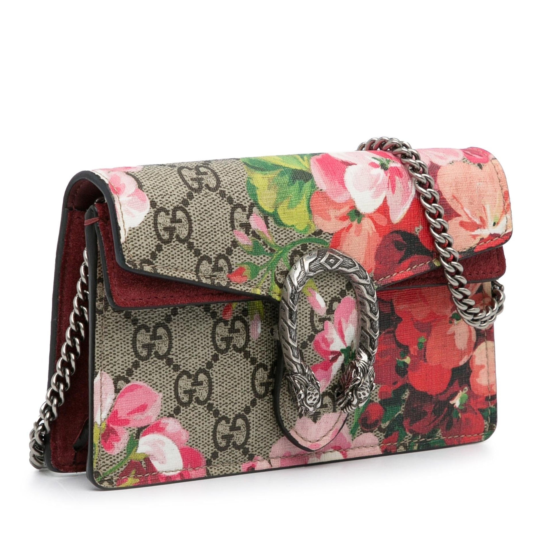 Gucci Super GG Supreme Blooms Dionysus Canvas Brown Mini Crossbody Bag