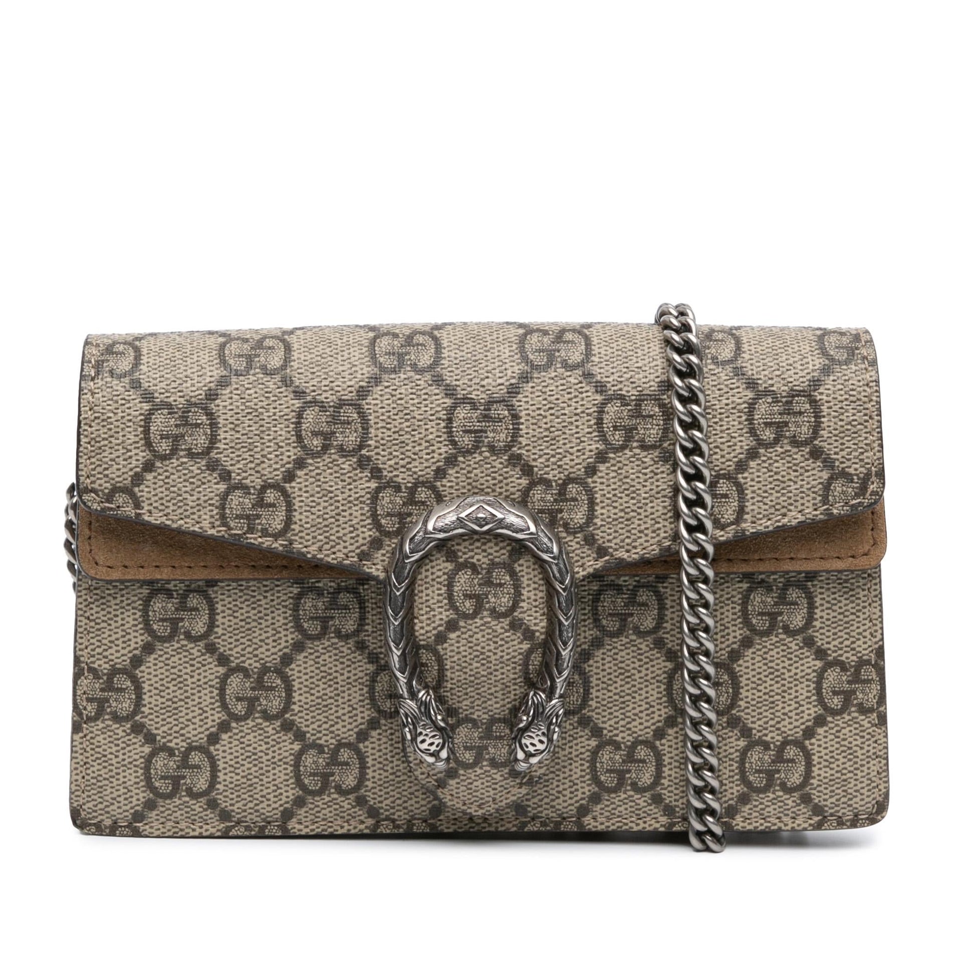 Gucci Super GG Supreme Dionysus SHG-SOfaHT Canvas Brown Mini Crossbody Bag