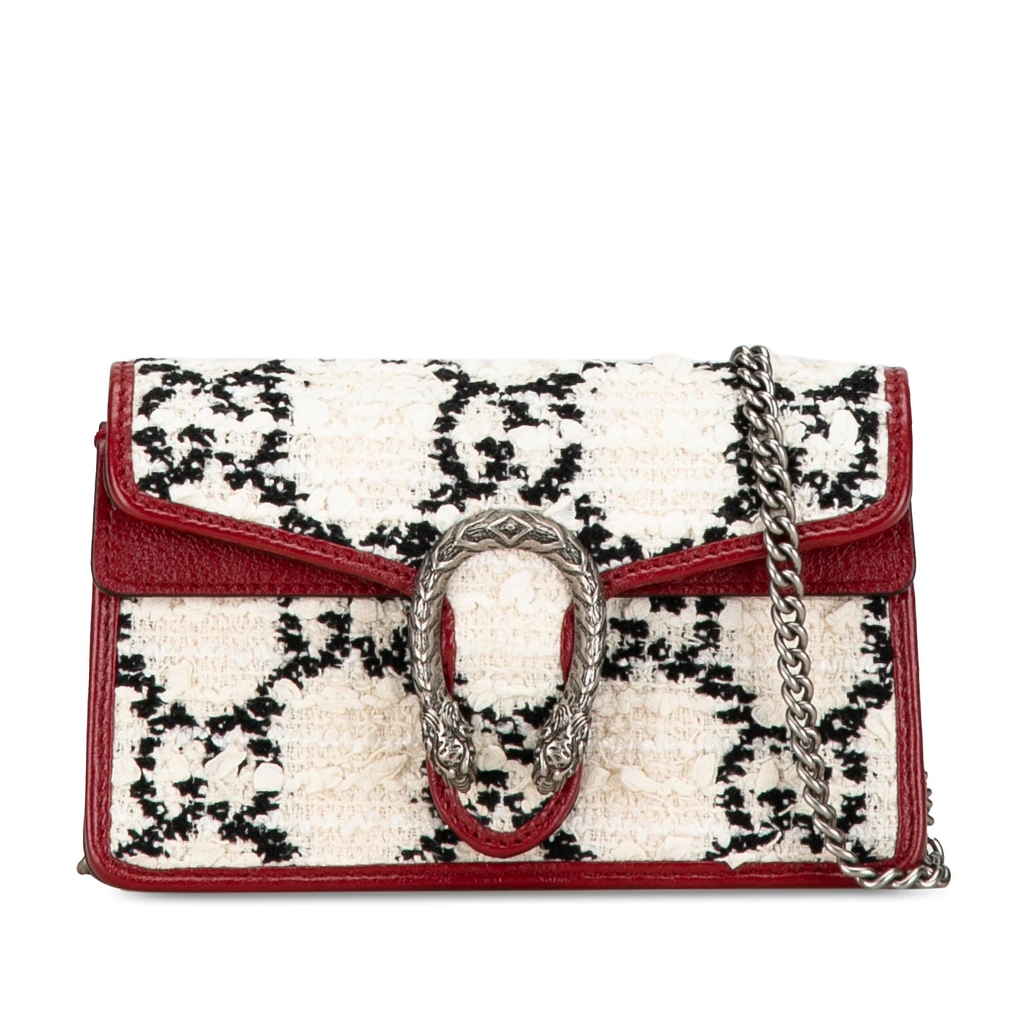 Gucci Super GG Tweed Dionysus SHG-7DgKGM White Mini Crossbody Bag