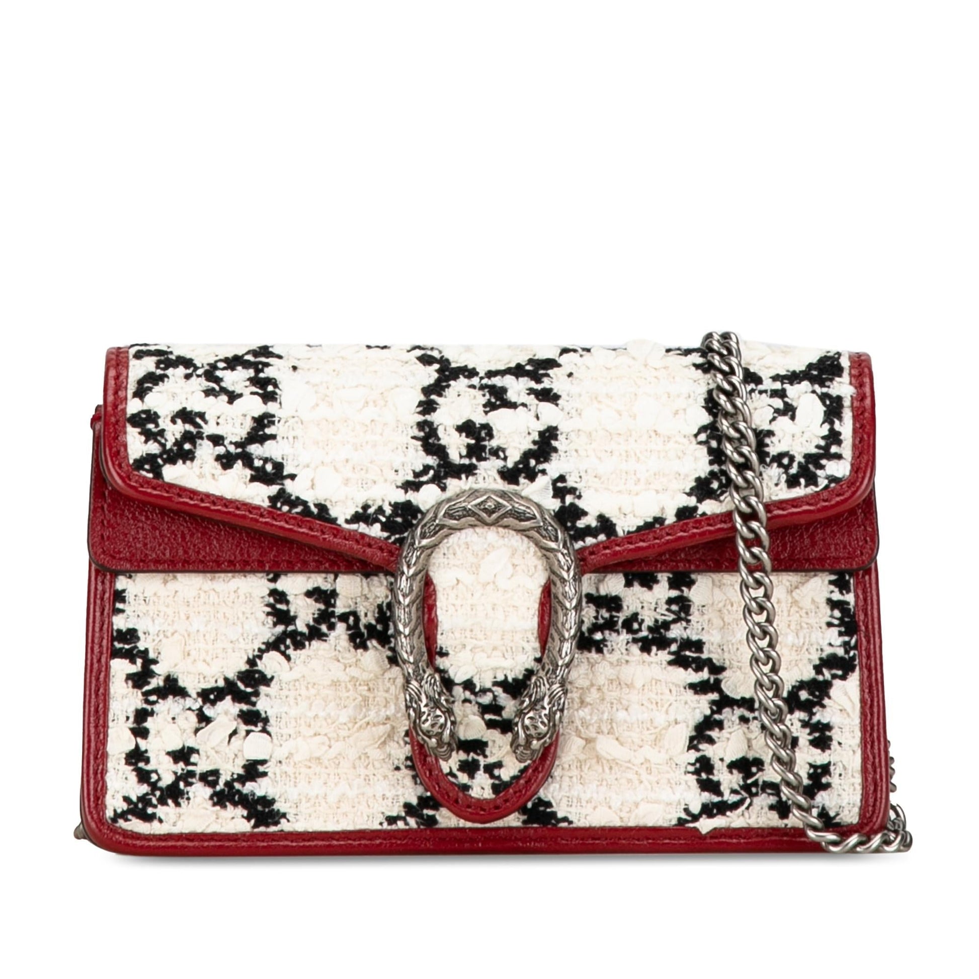 Gucci Super GG Tweed Dionysus SHG-7DgKGM White Mini Crossbody Bag