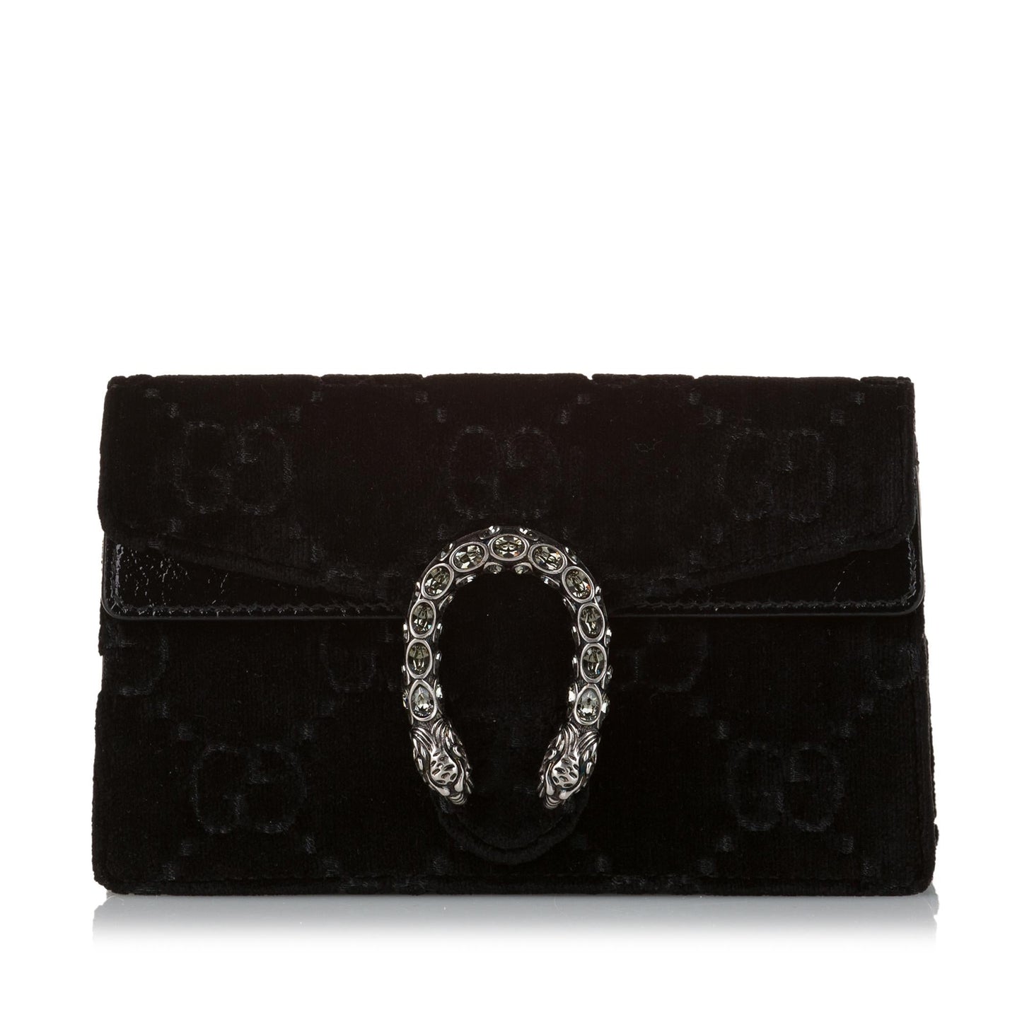 Gucci Super GG Velvet Dionysus SHG Black Mini Crossbody Bag