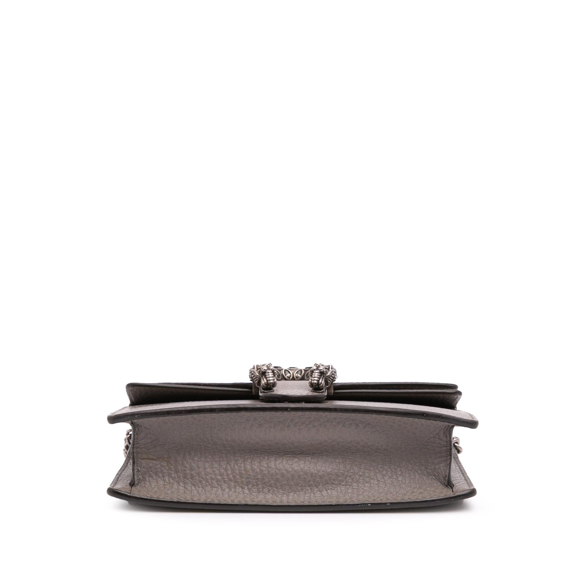 Gucci Super Dionysus Leather Calf Brown Mini Crossbody Bag