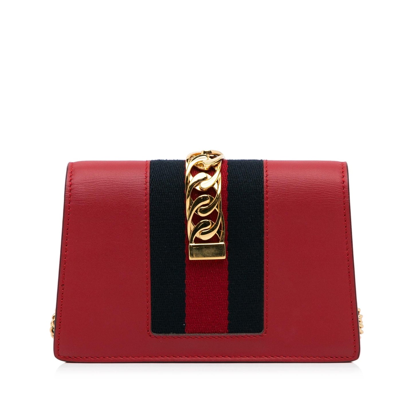Gucci Super Sylvie SHG-LSaXfy Calf Red Mini Chain Crossbody Bag