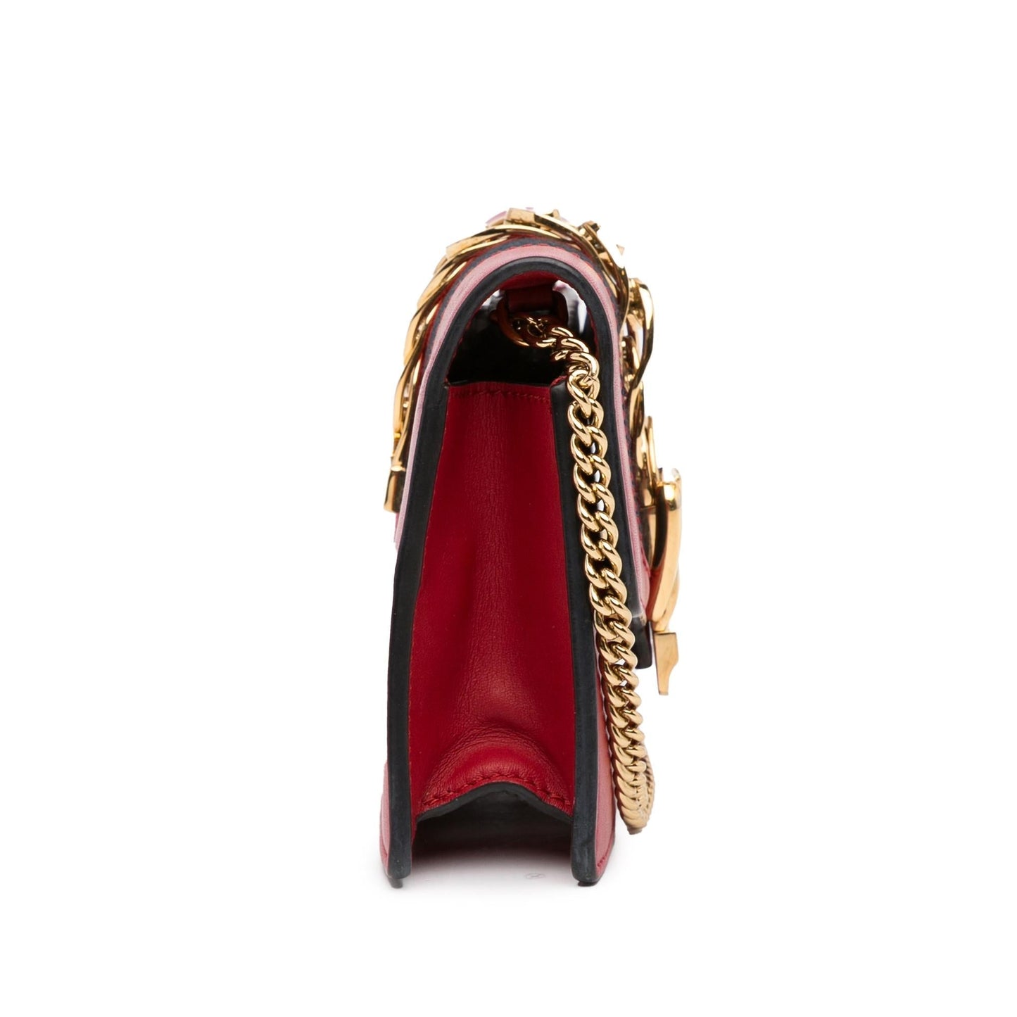 Gucci Super Sylvie Calf Red Mini Chain Crossbody Bag