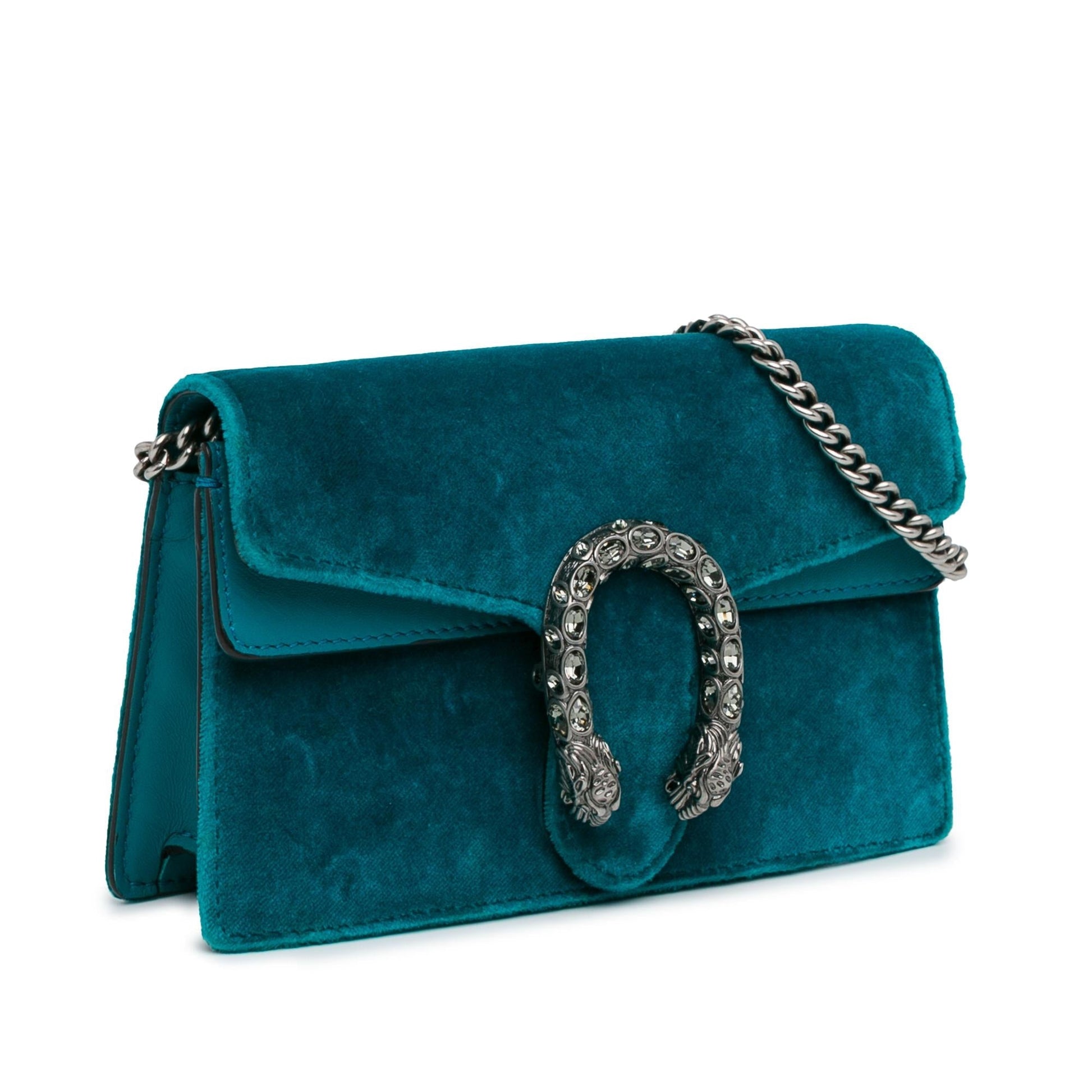 Gucci Super Velvet Dionysus SHG-WeLCd5 Blue Mini Crossbody Bag