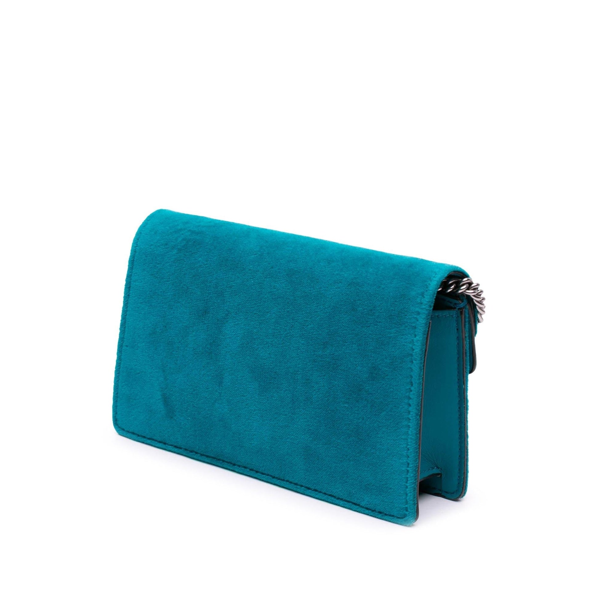 Gucci Super Velvet Dionysus Calf Blue Mini Crossbody Bag