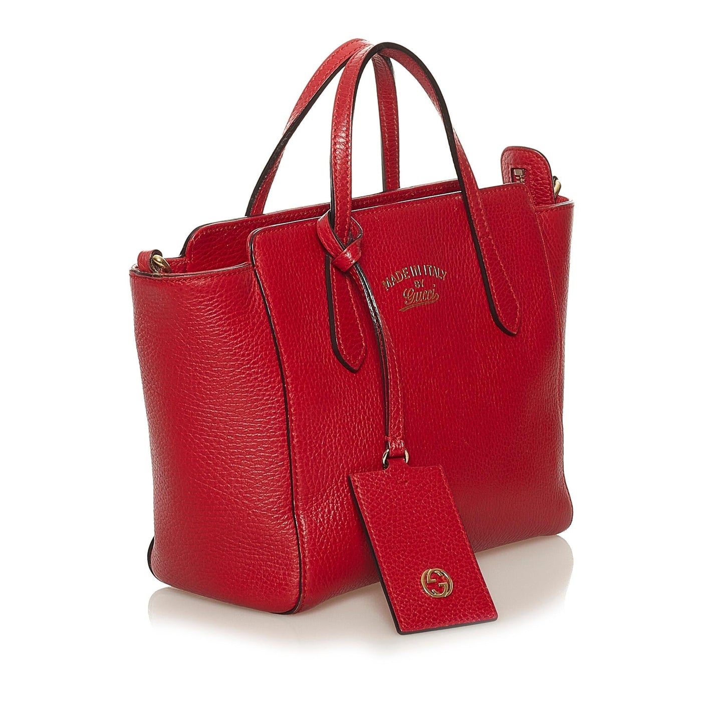 Gucci Swing SHG Leather Calf Red Satchel Bag