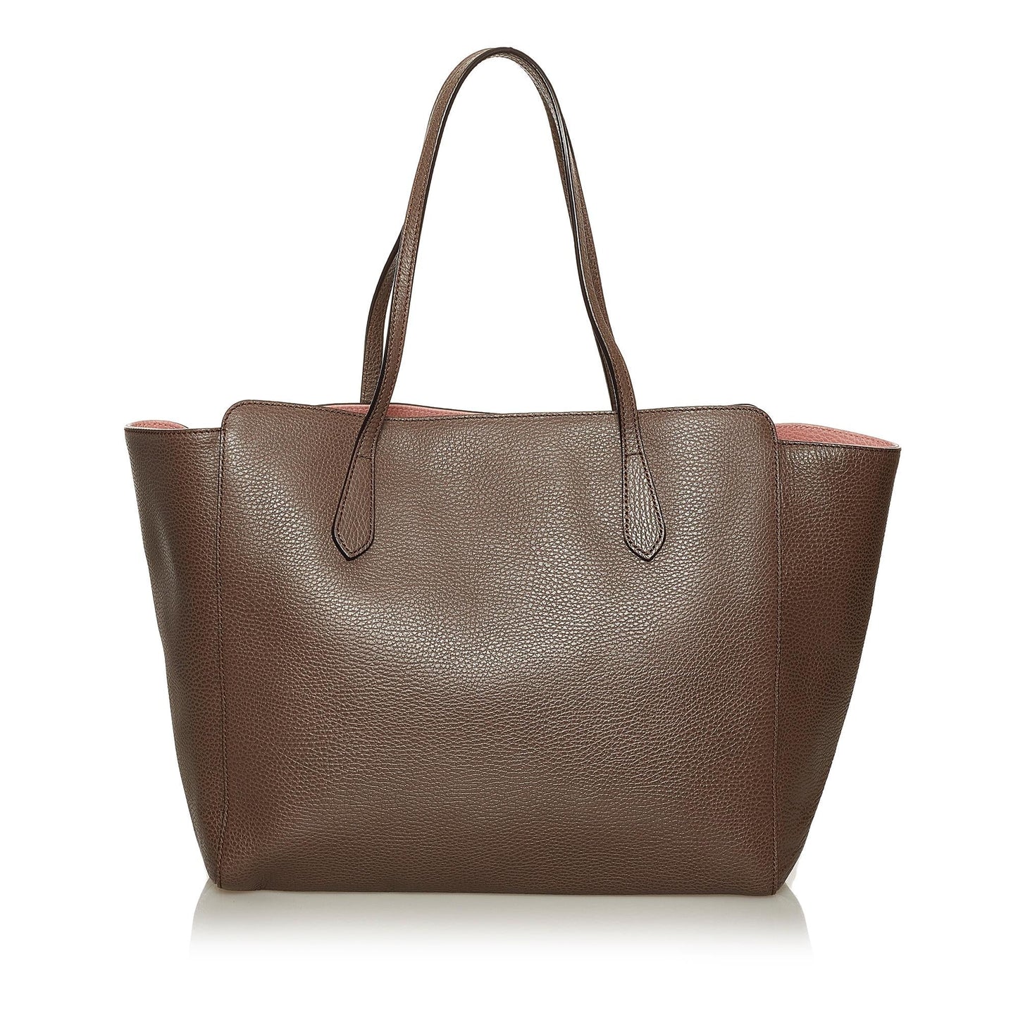 Gucci Swing SHG Leather Calf Brown Tote Bag 4