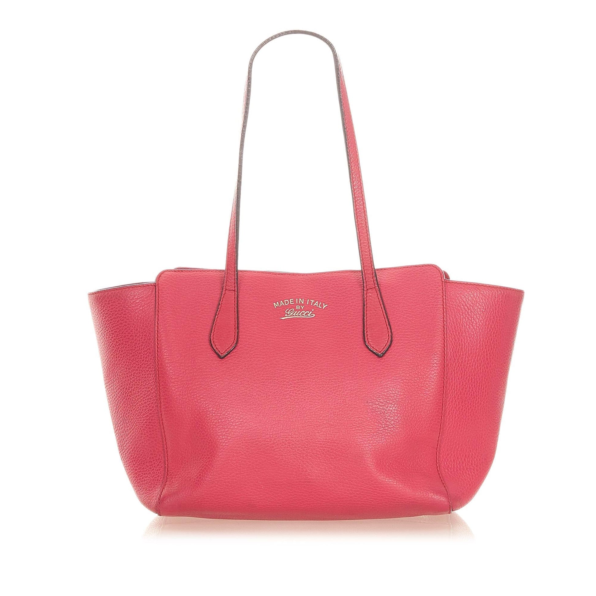 Gucci Swing SHG Leather Calf Pink Tote Bag 4