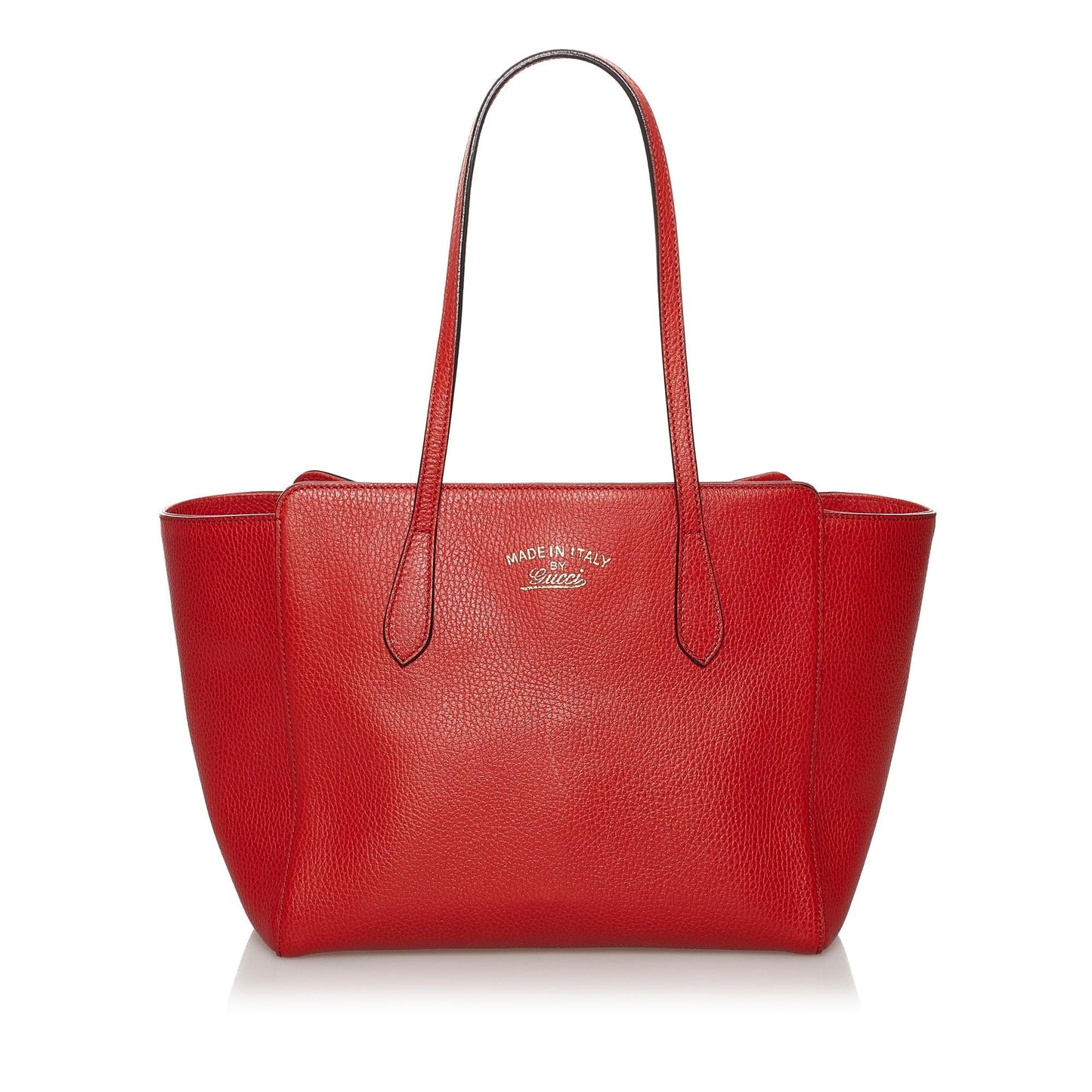 Gucci Swing SHG Leather Calf Red Tote Bag 4