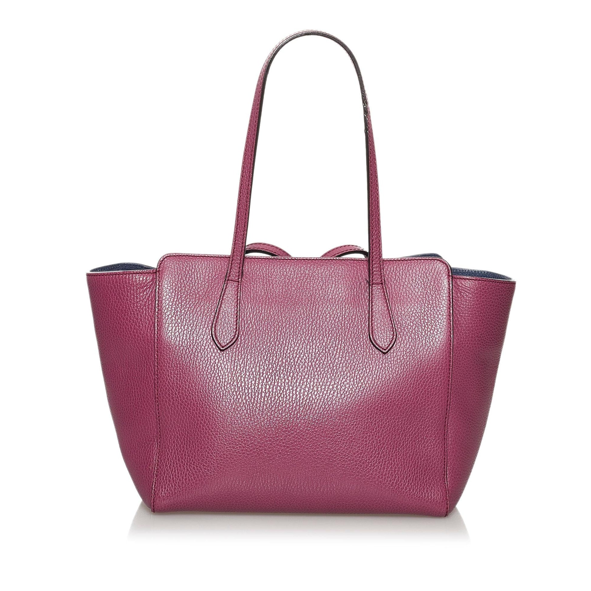 Gucci Swing SHG Leather Calf Blue Tote Bag 3