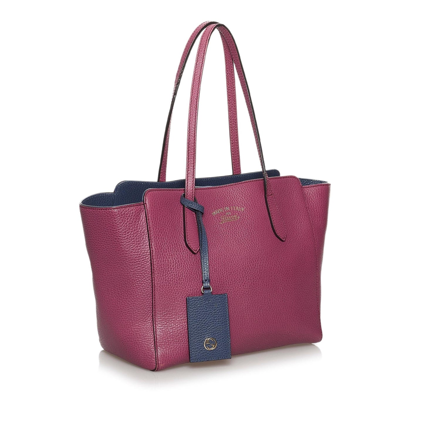 Gucci Swing SHG Leather Calf Blue Tote Bag 3