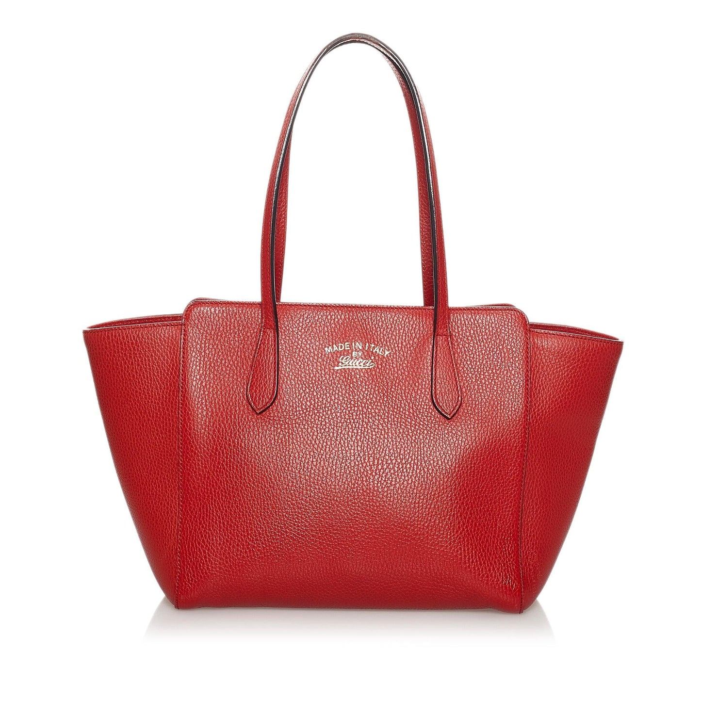Gucci Swing SHG Leather Calf Red Tote Bag 5