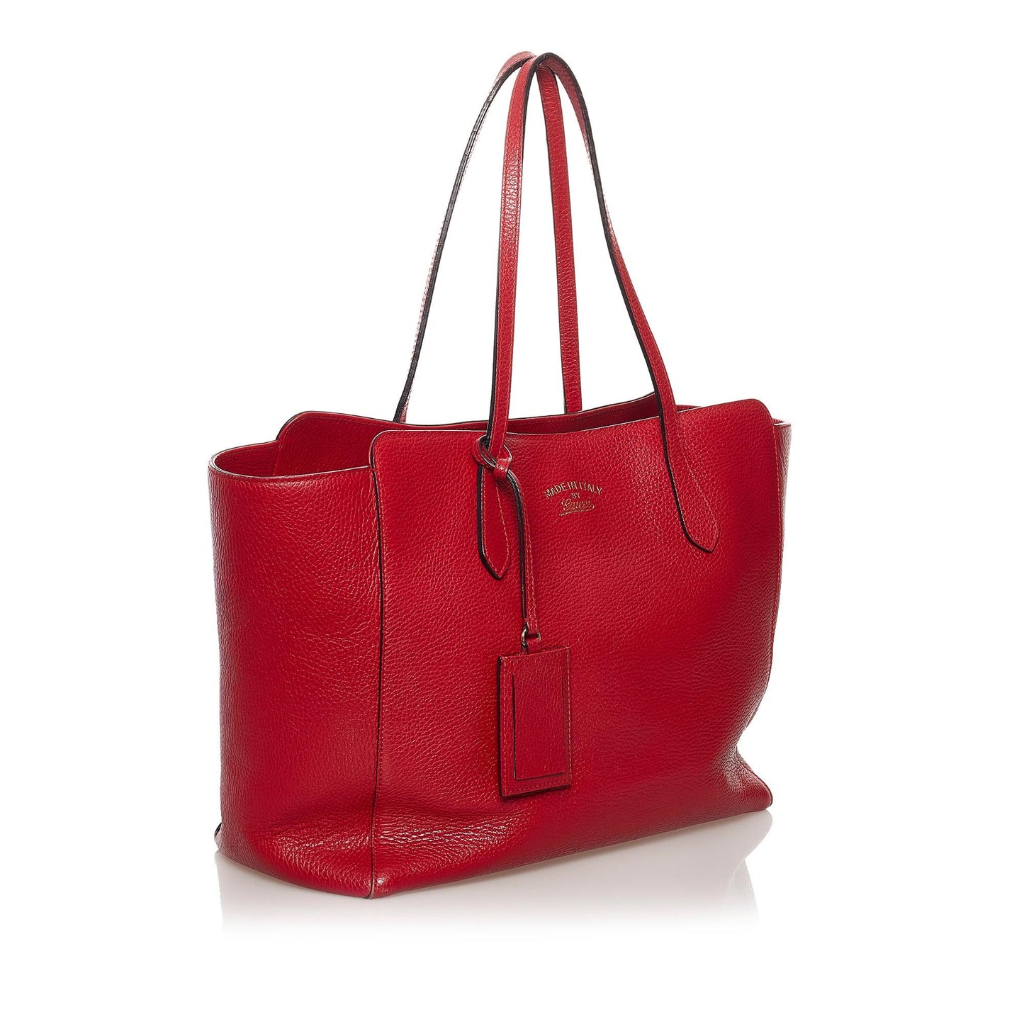 Gucci Swing SHG Leather Calf Red Tote Bag 6