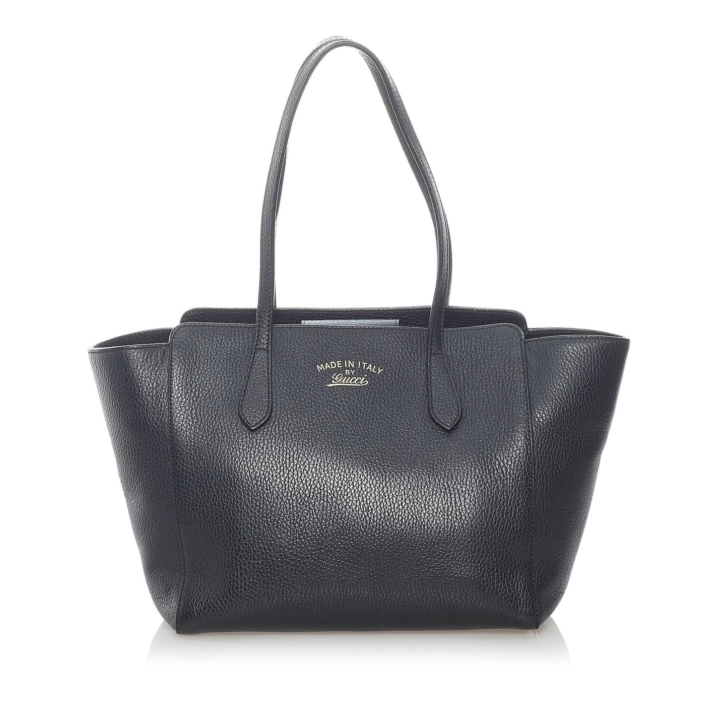 Gucci Swing SHG Leather Calf Black Tote Bag